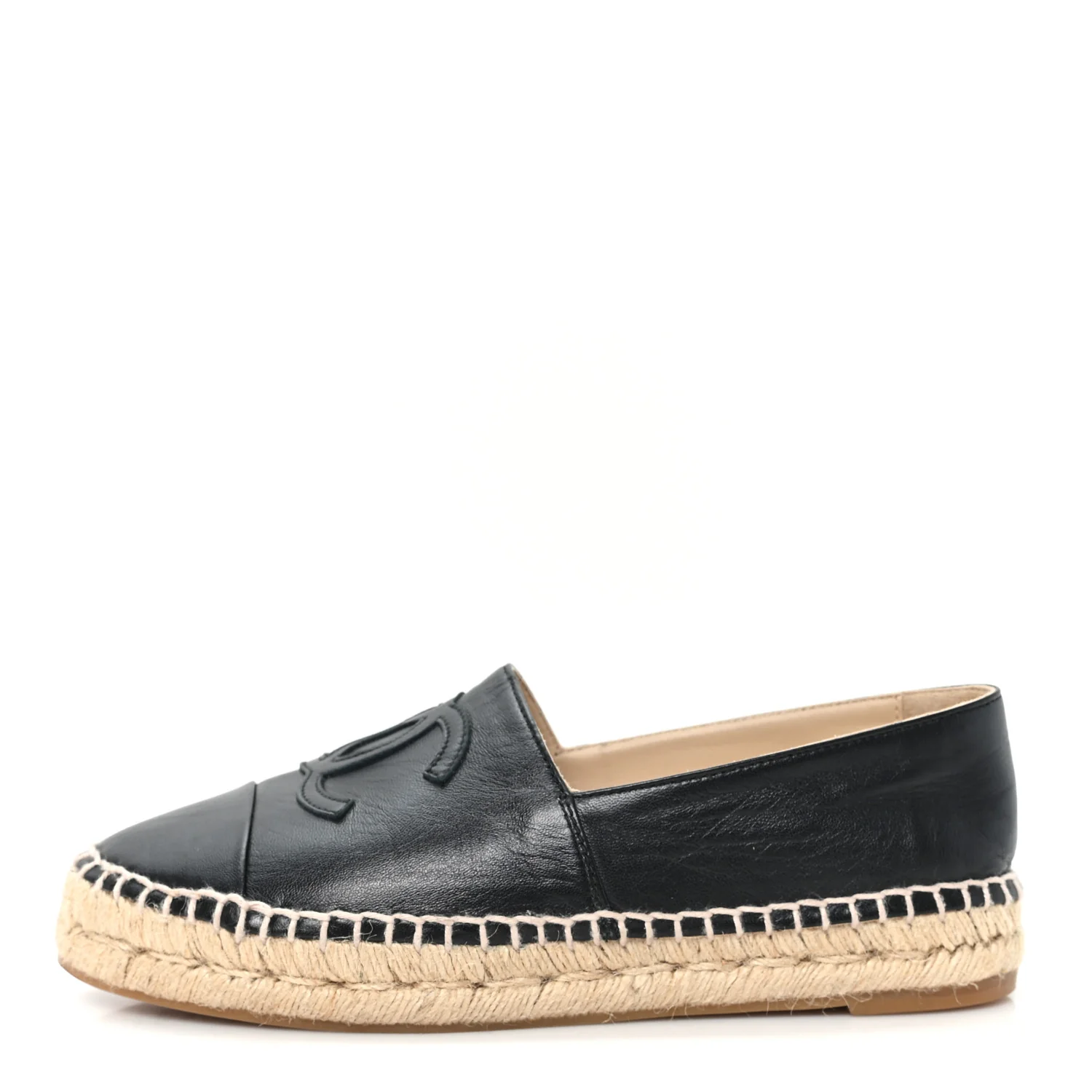 Lambskin CC Espadrilles 36 Black