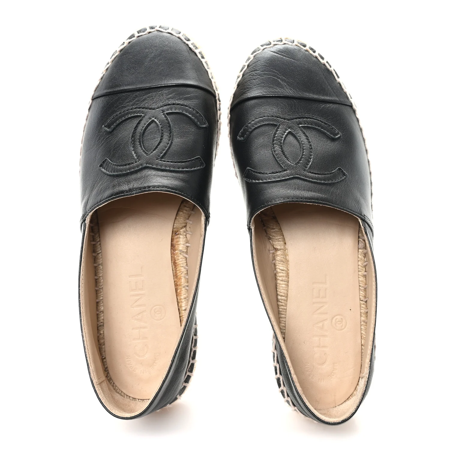 Lambskin CC Espadrilles 36 Black - Image 2