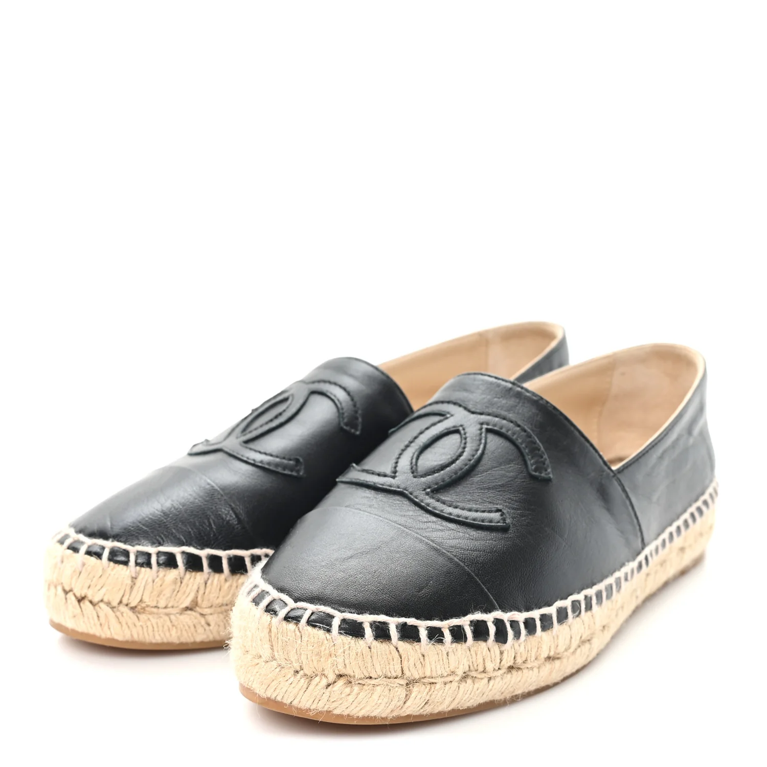 Lambskin CC Espadrilles 36 Black - Image 4