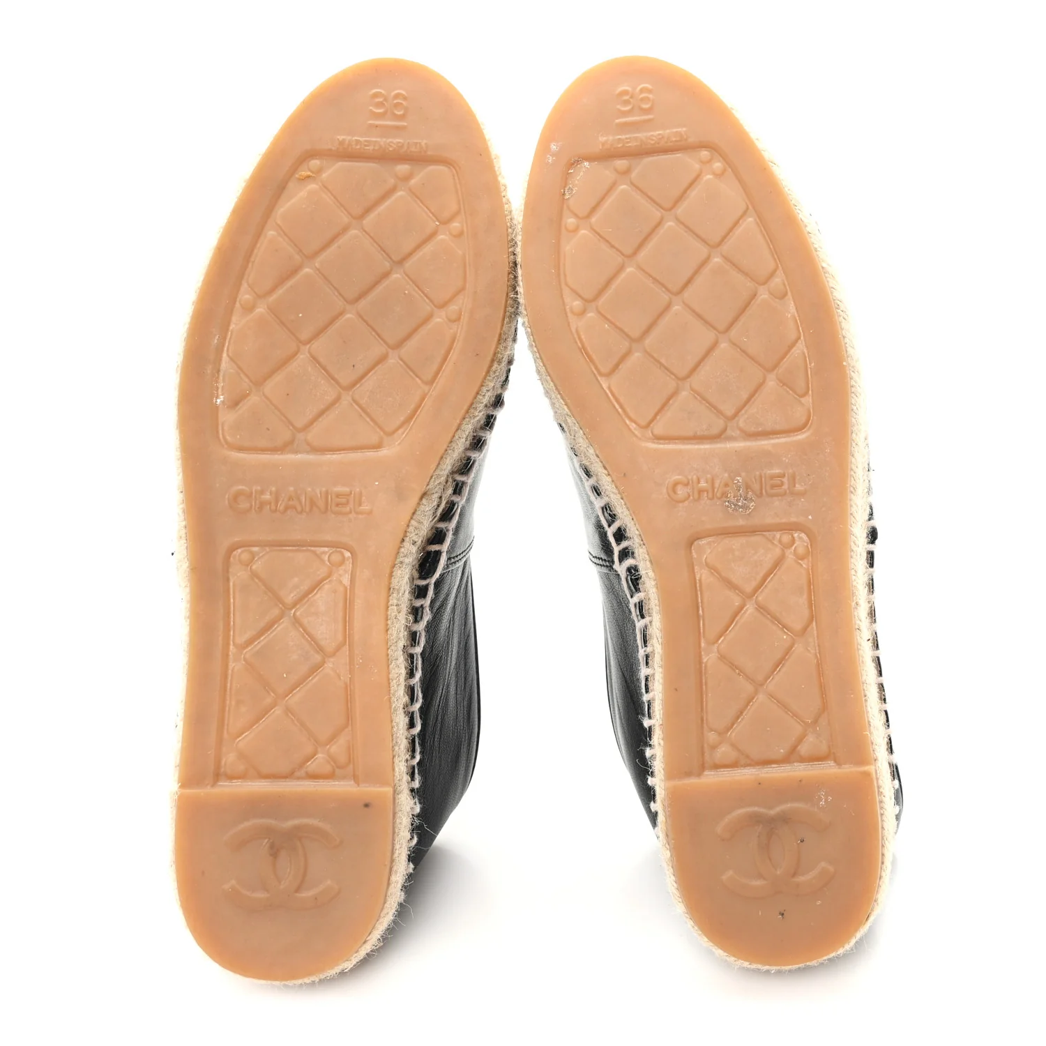 Lambskin CC Espadrilles 36 Black - Image 6