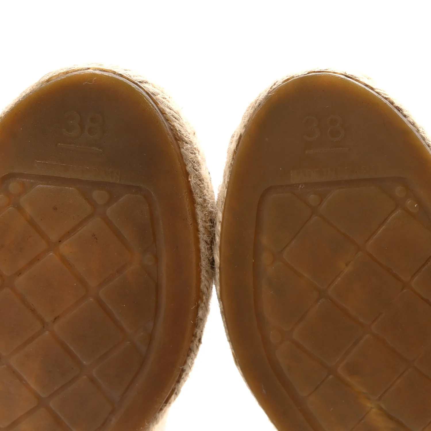 Lambskin CC Espadrilles 38 Beige Black - Image 13