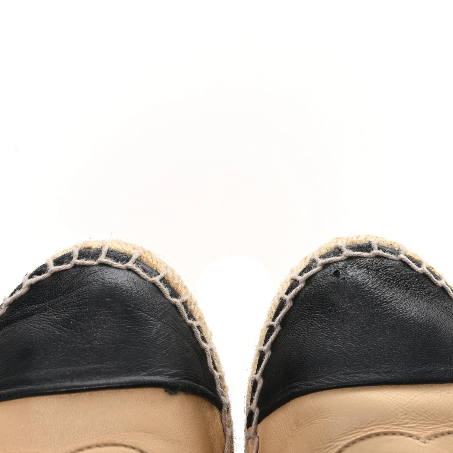 Lambskin CC Espadrilles 39 Beige Black - Image 10