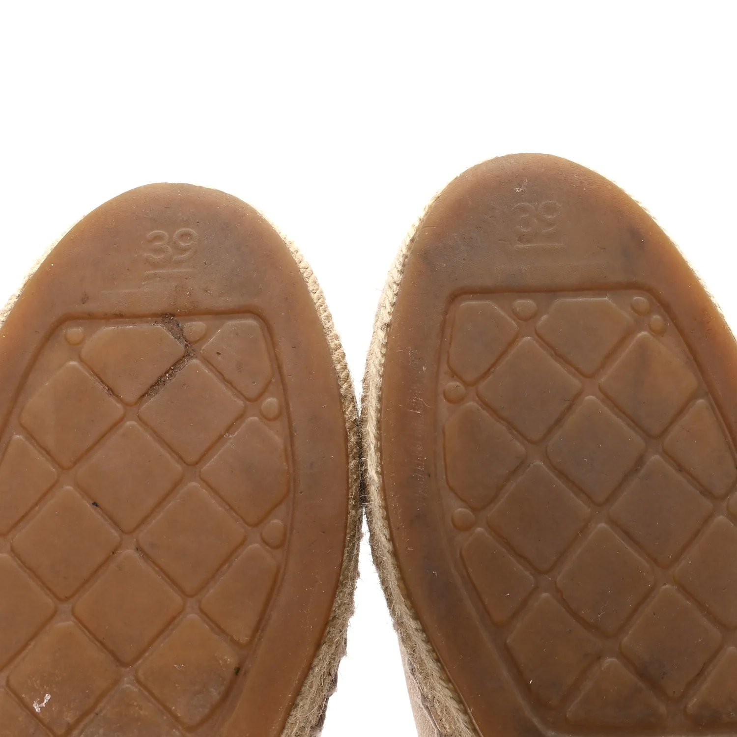 Lambskin CC Espadrilles 39 Beige Black - Image 7