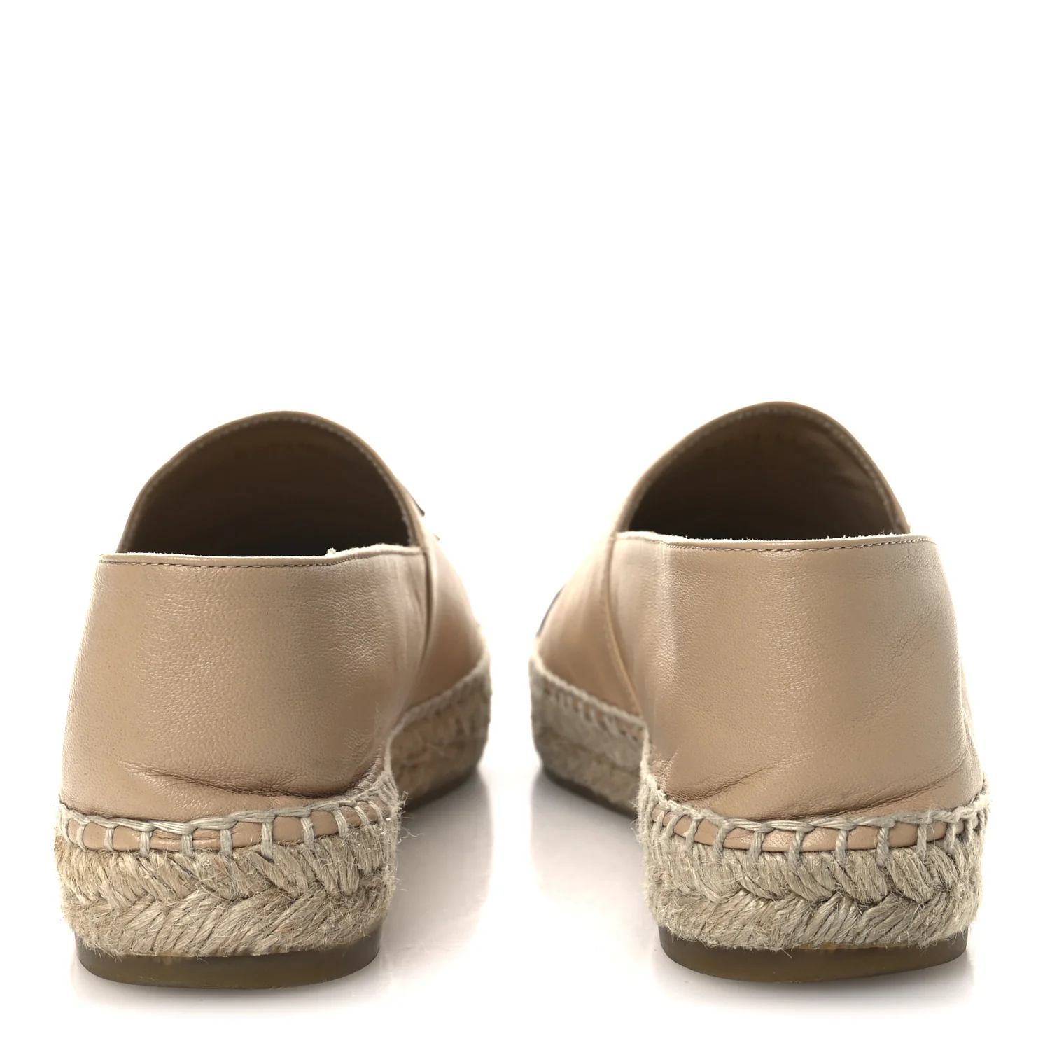 Lambskin CC Espadrilles 39 Beige Black - Image 6
