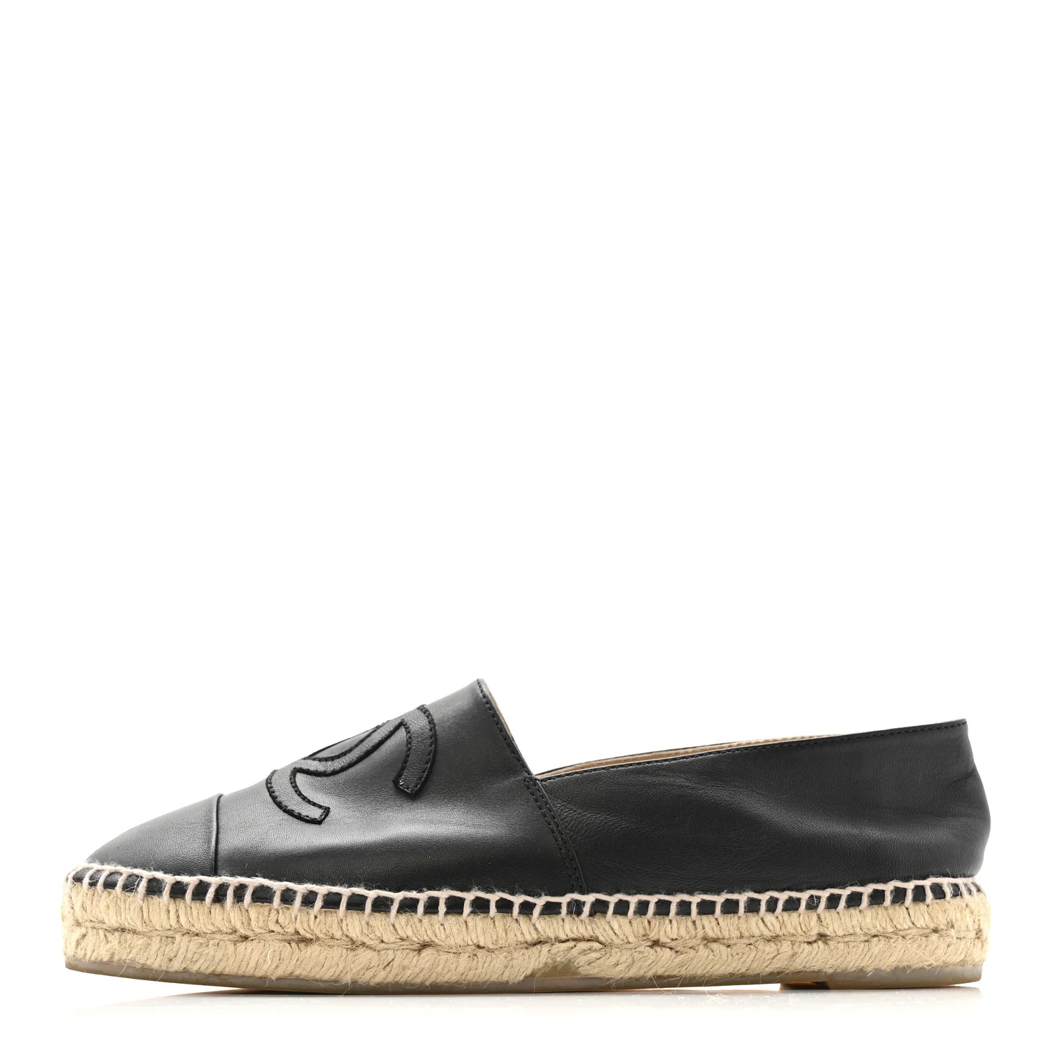 Lambskin CC Espadrilles 39 Black