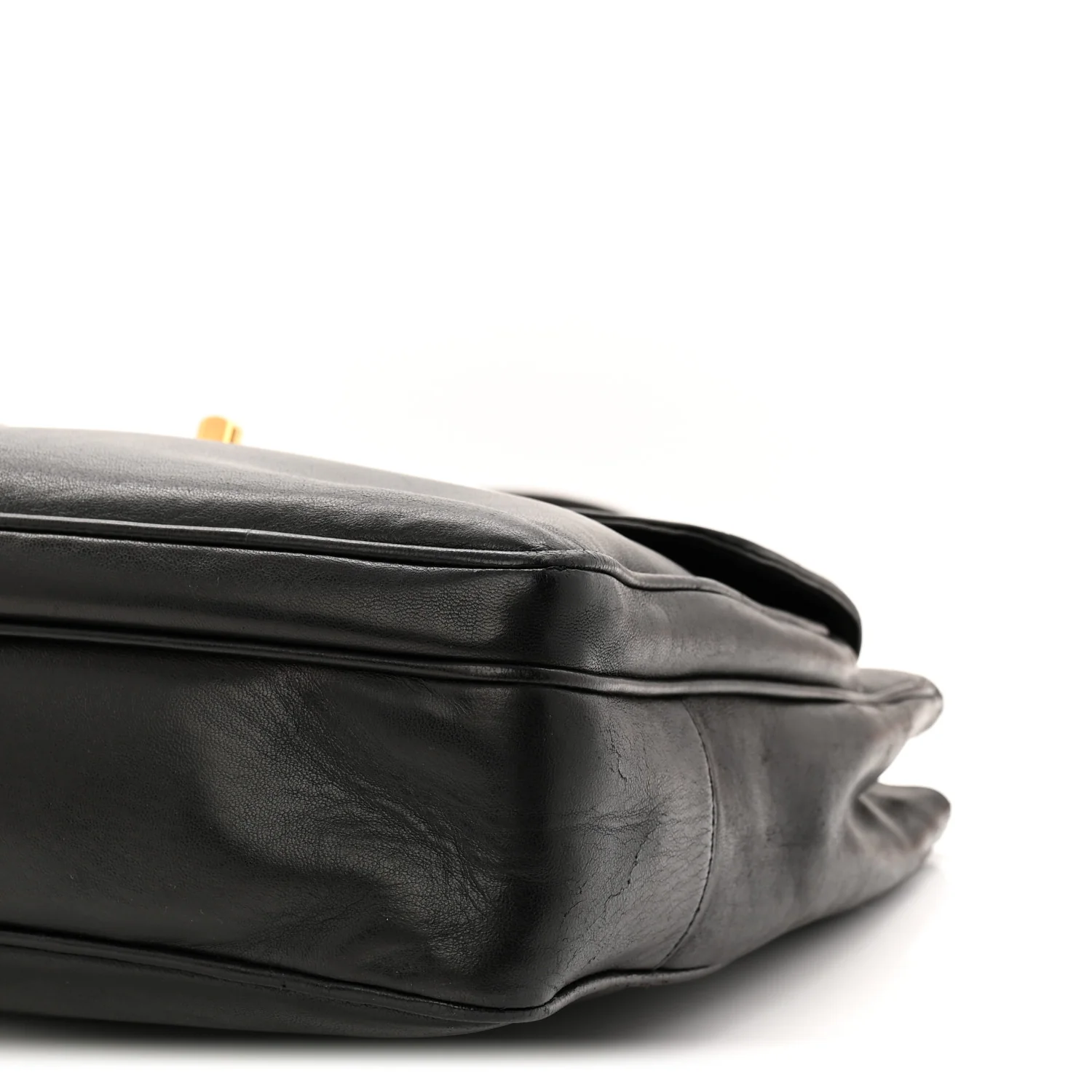 Lambskin CC Flap Shopping Tote Black - Image 11