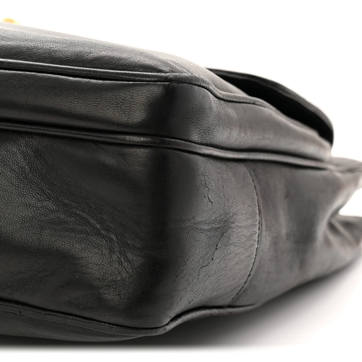 Lambskin CC Flap Shopping Tote Black - Image 12
