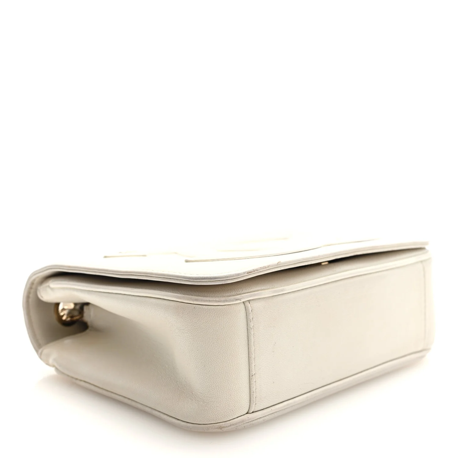 Lambskin CC Mania Flap Bag White - Image 4