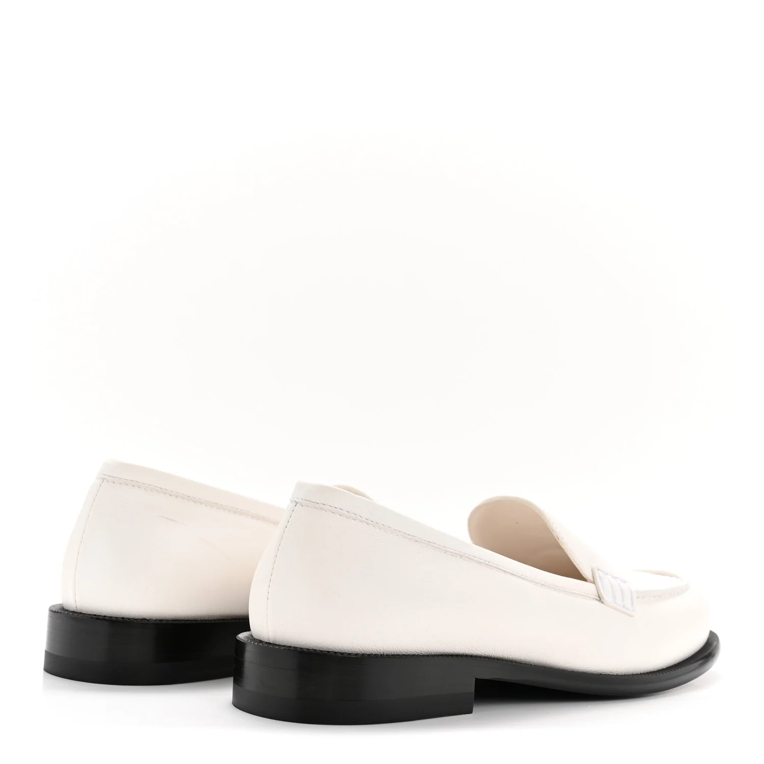Lambskin CC Mocassin Loafers 38.5 White - Image 9