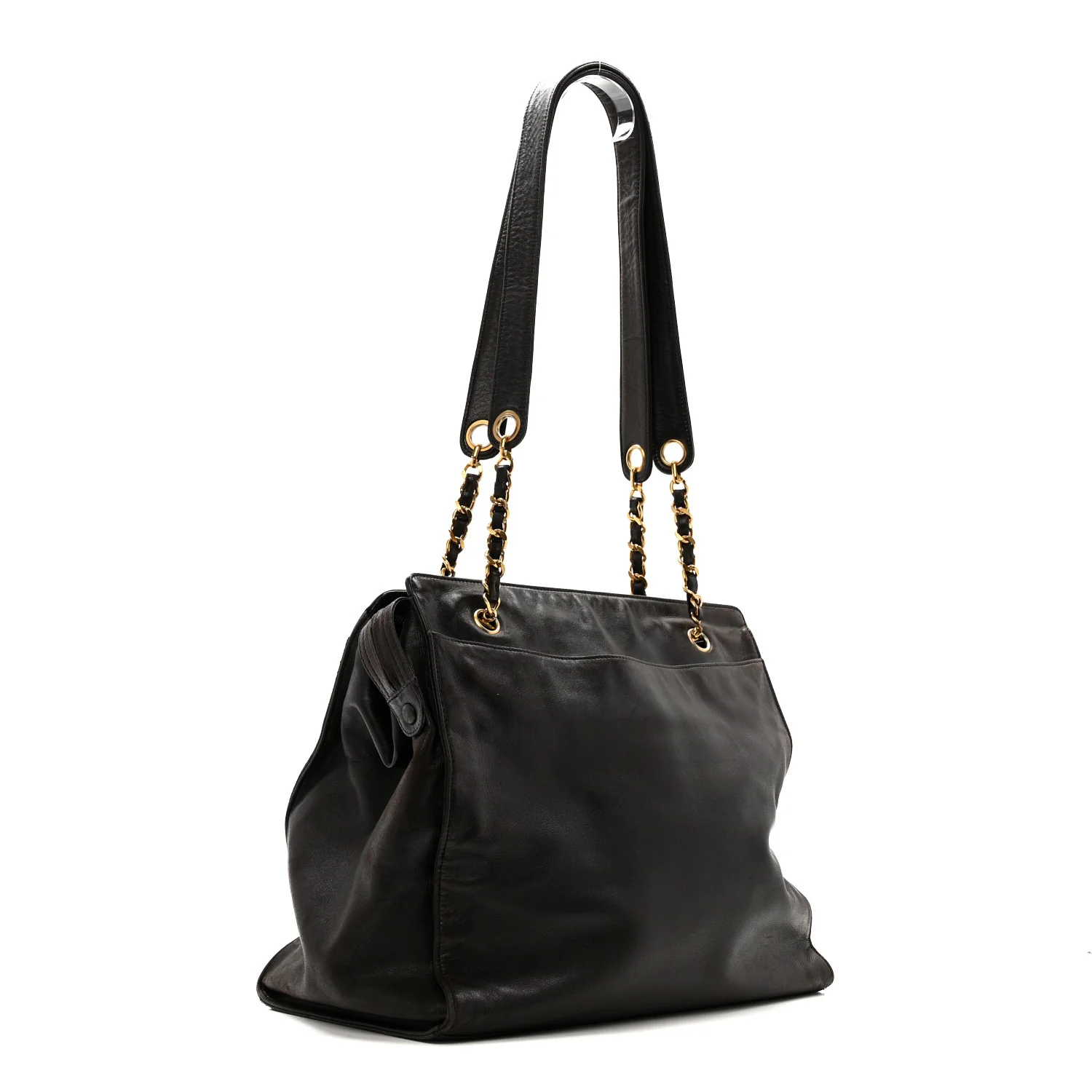 Lambskin CC Shoulder Bag Black - Image 3