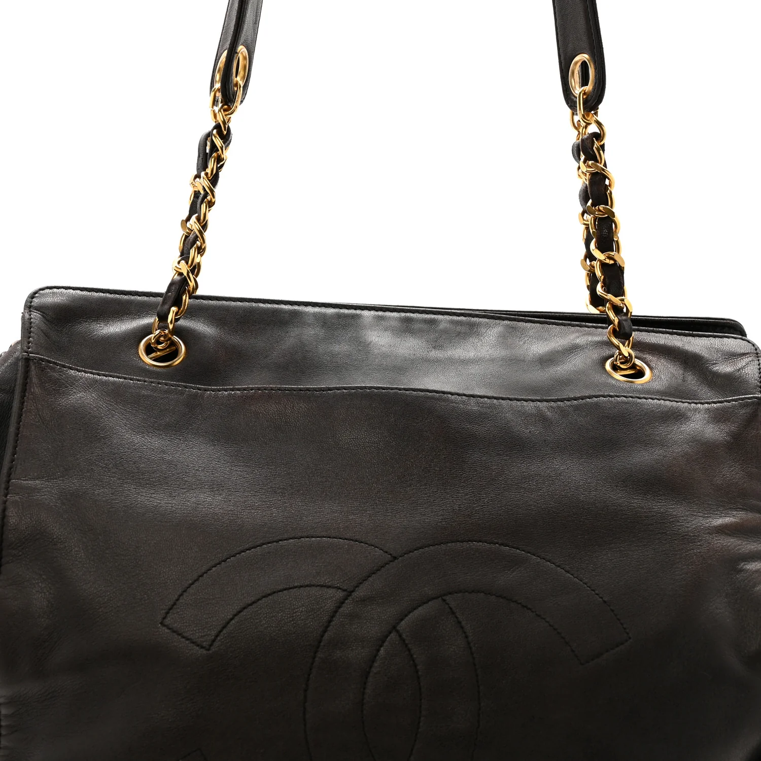 Lambskin CC Shoulder Bag Black - Image 7