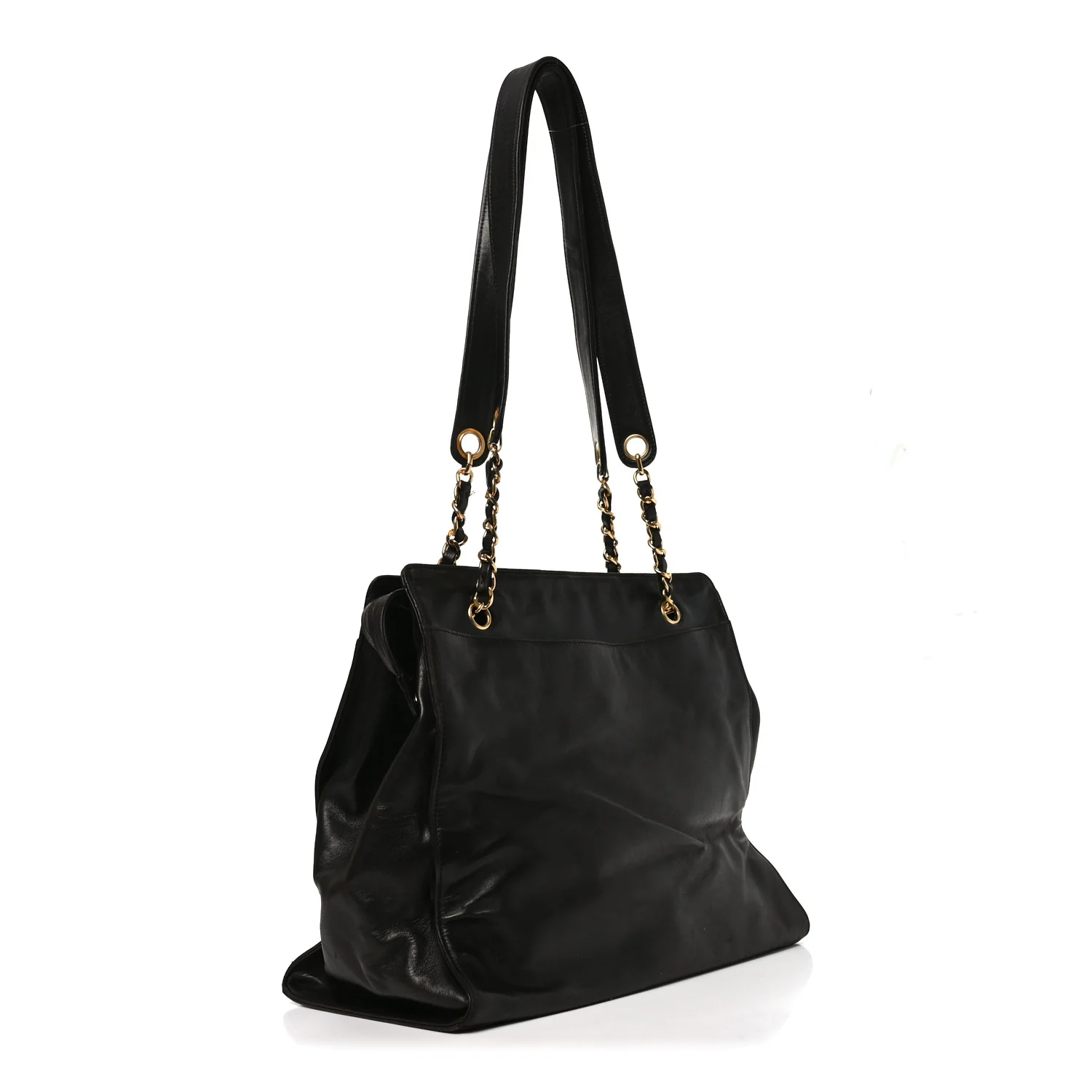 Lambskin CC Shoulder Bag Black - Image 3