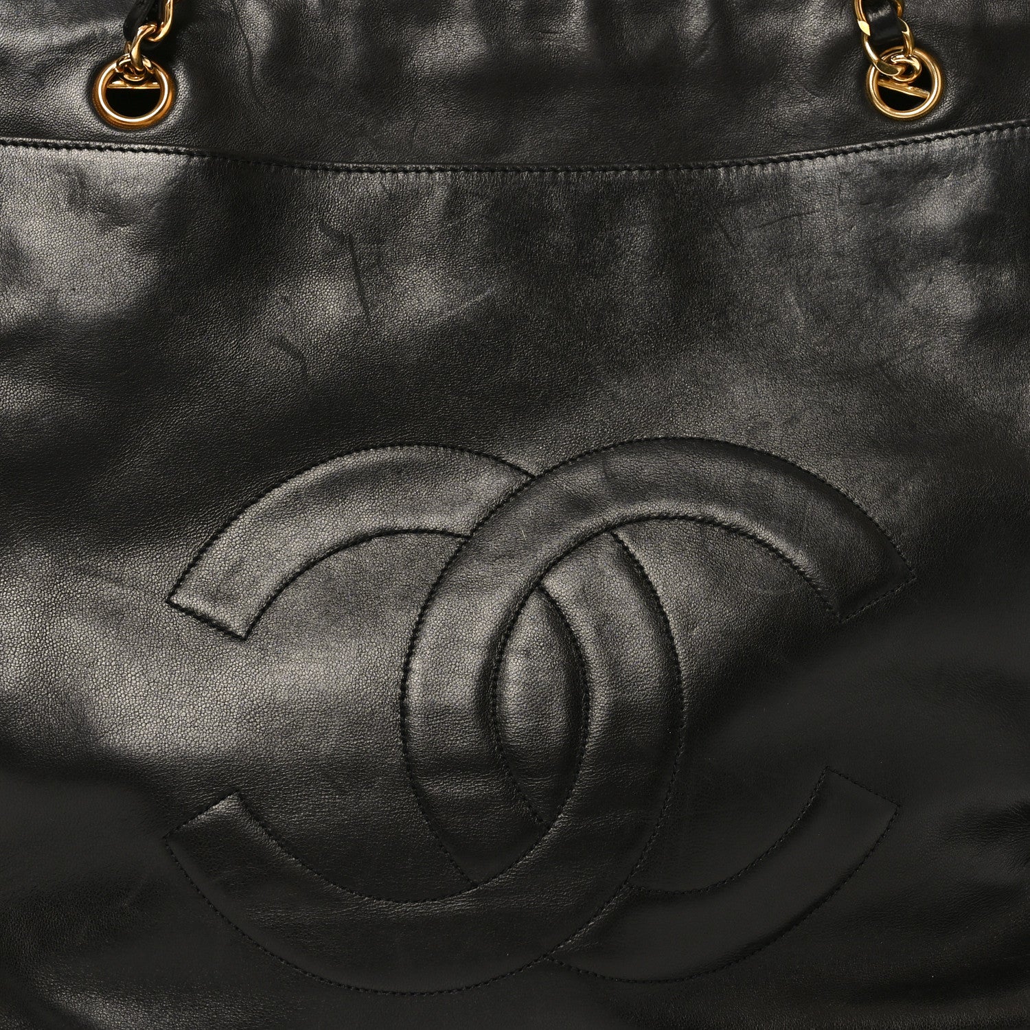 Lambskin CC Shoulder Bag Black - Image 8