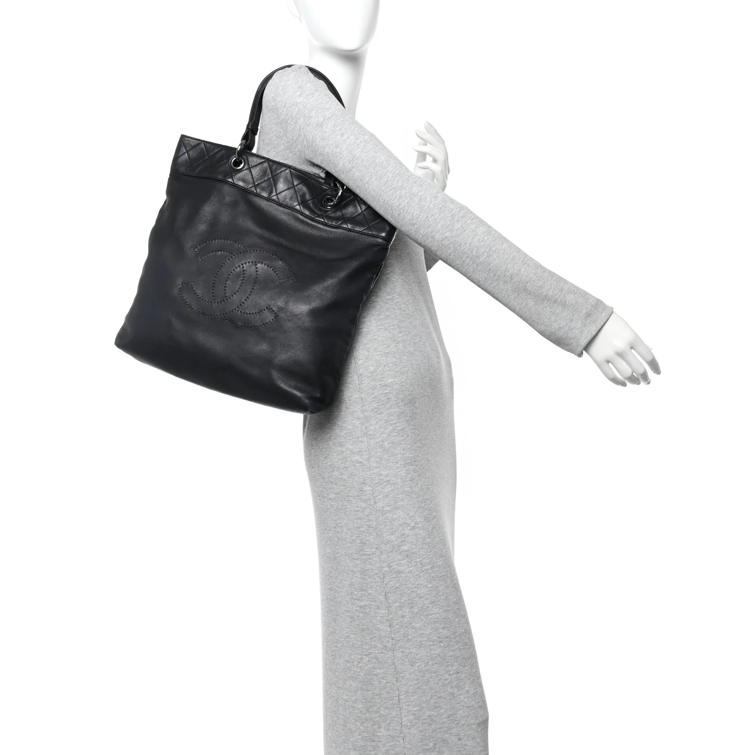 Lambskin CC Shoulder Bag Black - Image 2