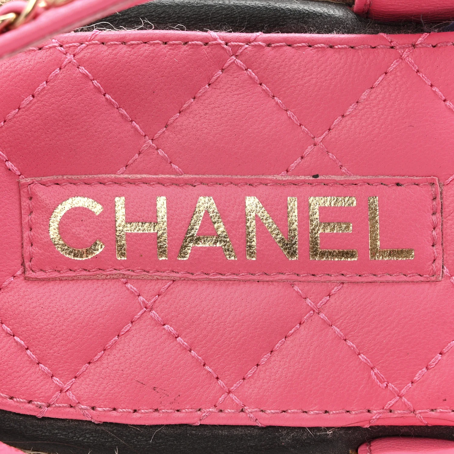 Lambskin Chain CC Thong Espadrille Sandals 38 Pink - Image 7