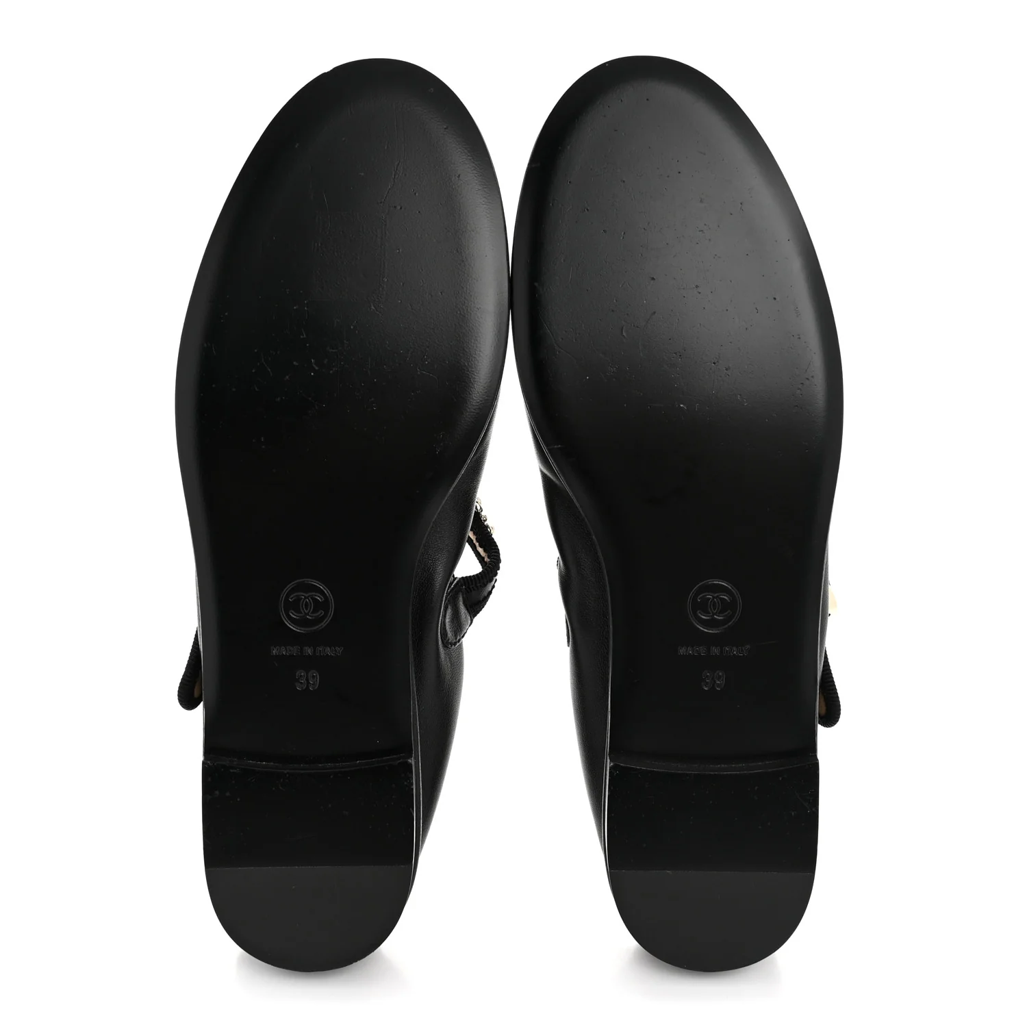 Lambskin Charm Mary Jane Flats 39 Black - Image 6
