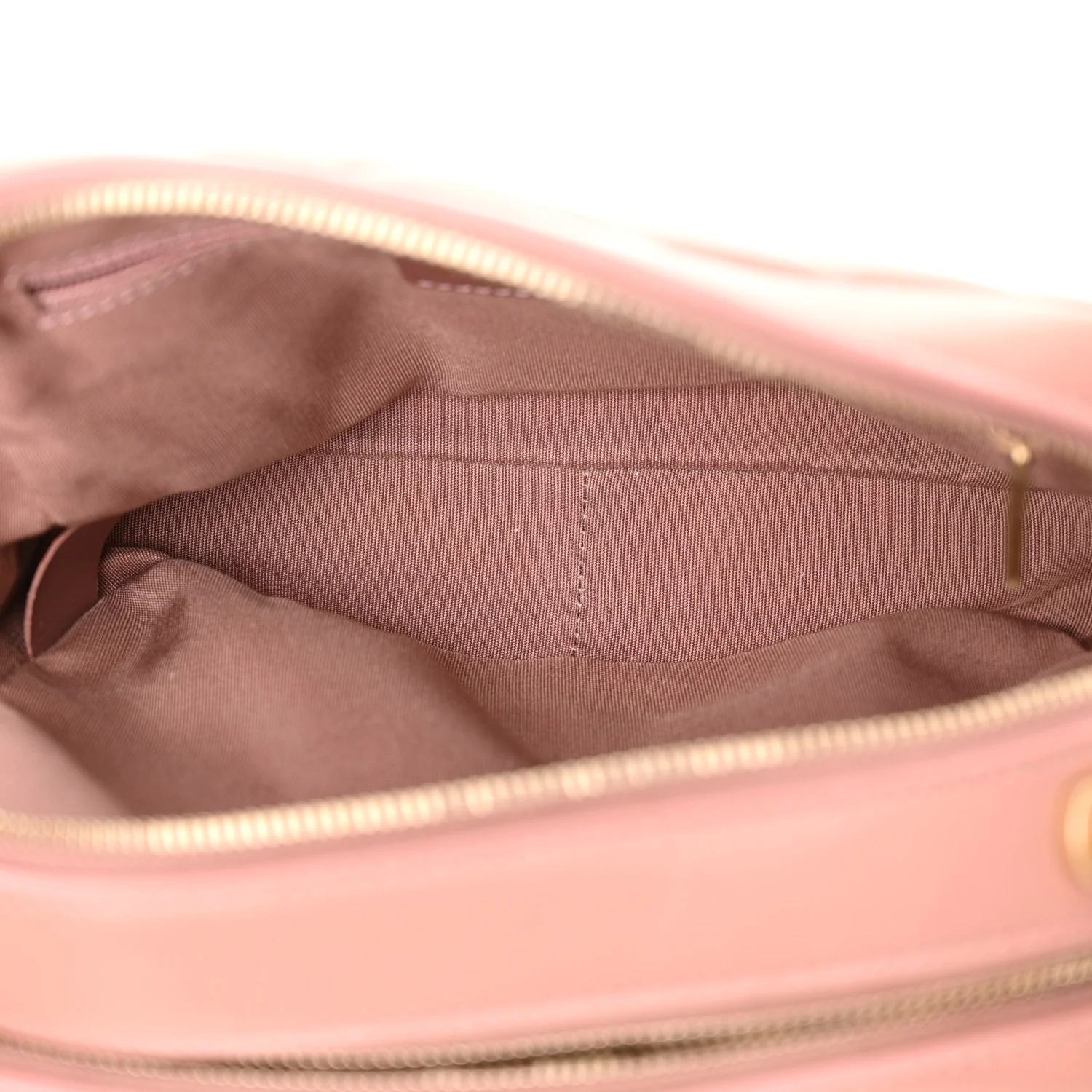 Lambskin Chevron Quilted Chain Around Camera Case Pink - Image 5