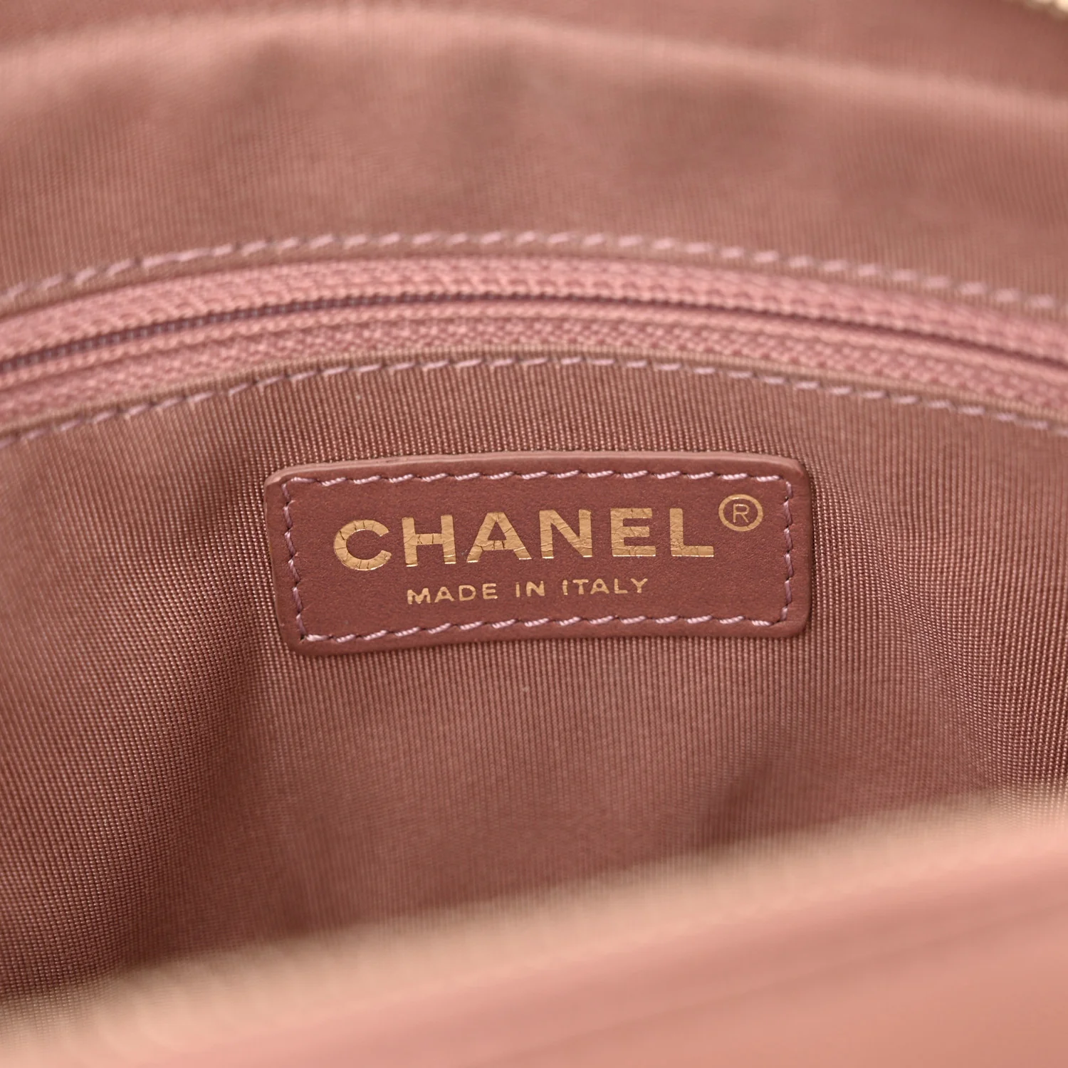 Lambskin Chevron Quilted Chain Around Camera Case Pink - Image 6