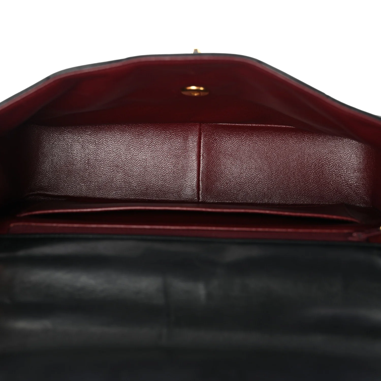 Lambskin Chevron Quilted Mini Kelly Flap Black - Image 5