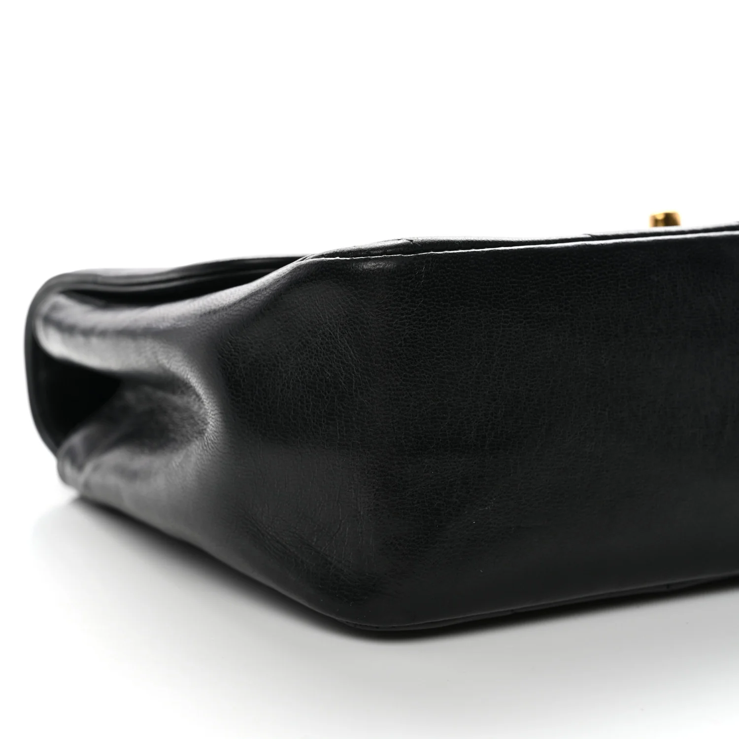 Lambskin Chevron Quilted Mini Kelly Flap Black - Image 9