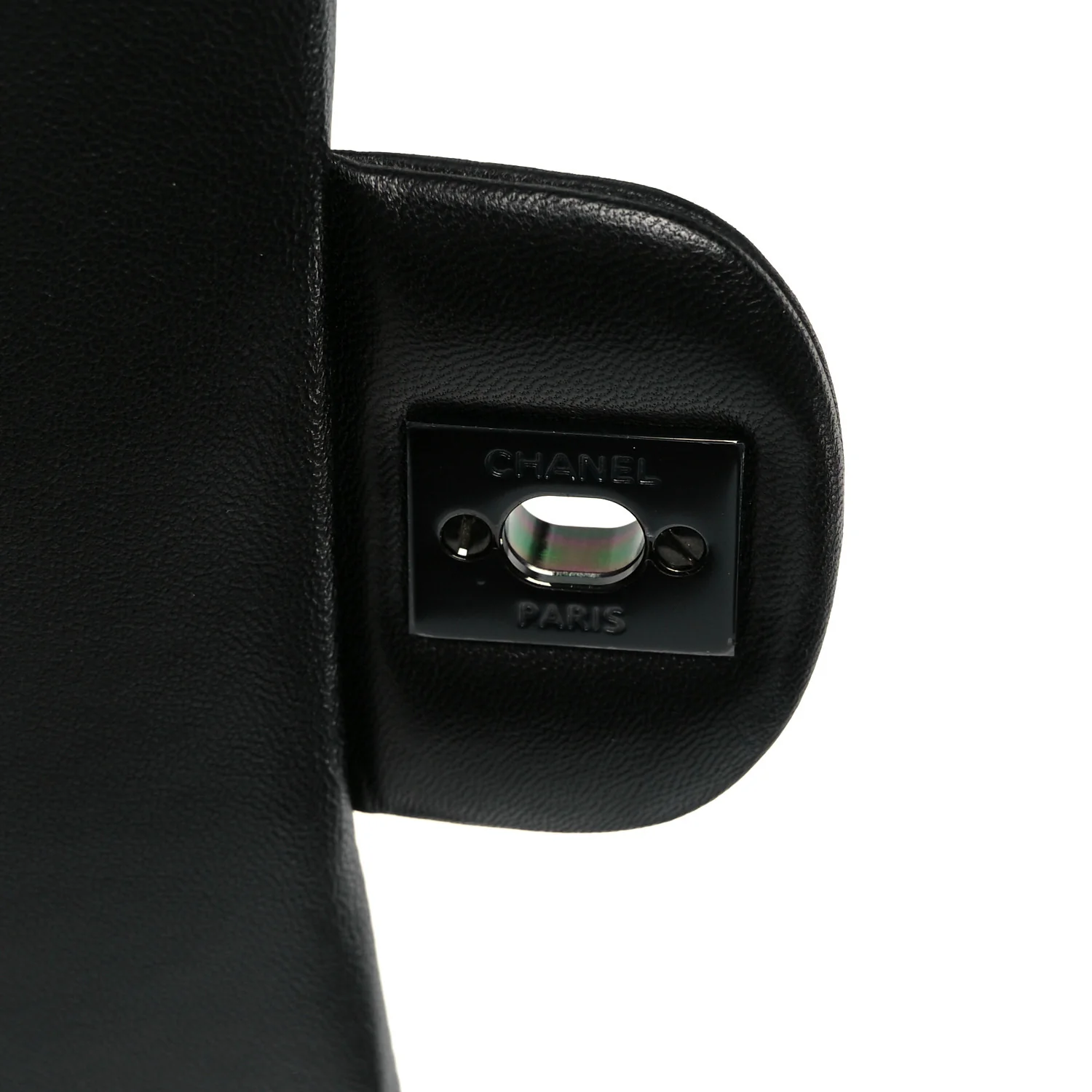Lambskin Chevron Quilted Mini Rectangular Flap So Black - Image 7