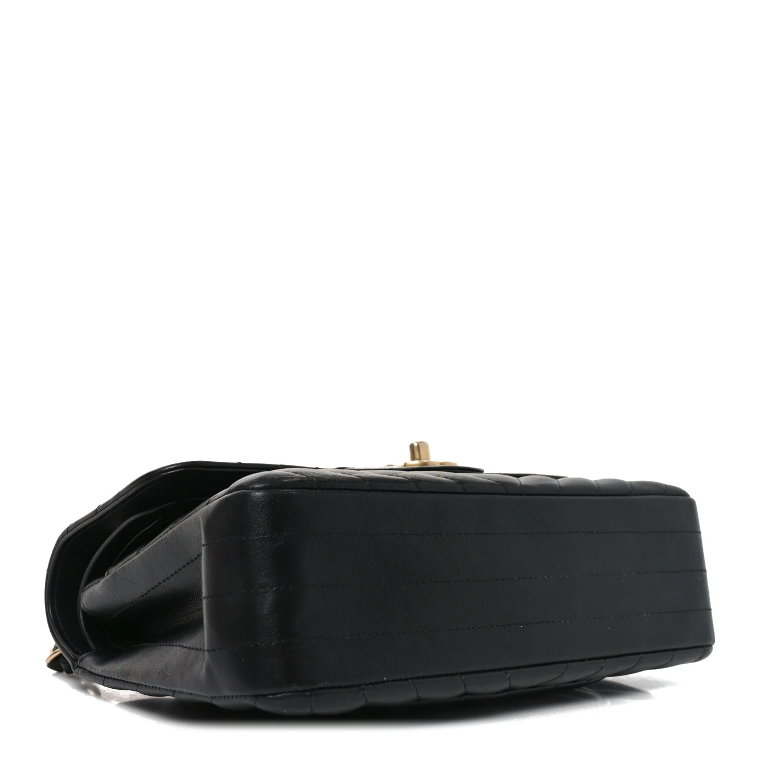 Lambskin Chevron Quilted Small Double Flap Black - Image 4