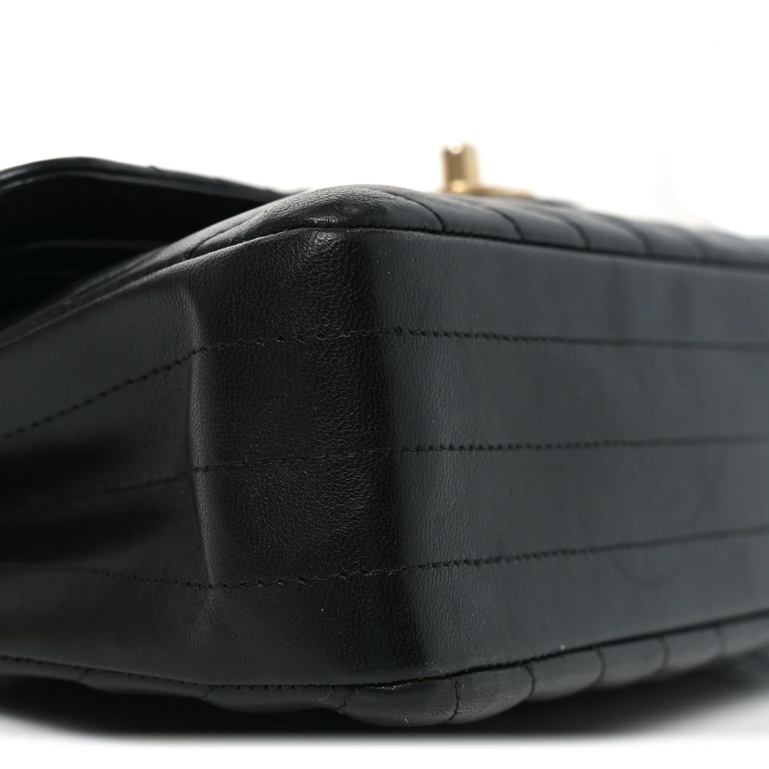 Lambskin Chevron Quilted Small Double Flap Black - Image 9