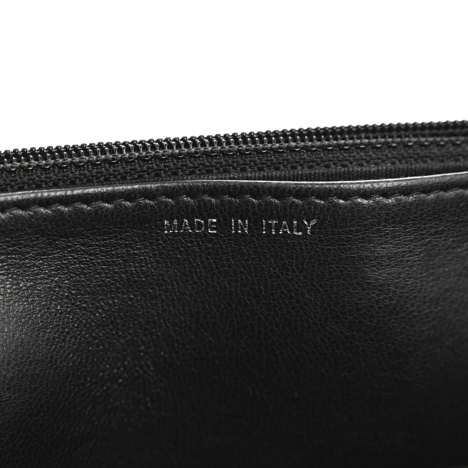 Lambskin Chevron Quilted Wallet On Chain WOC So Black - Image 7