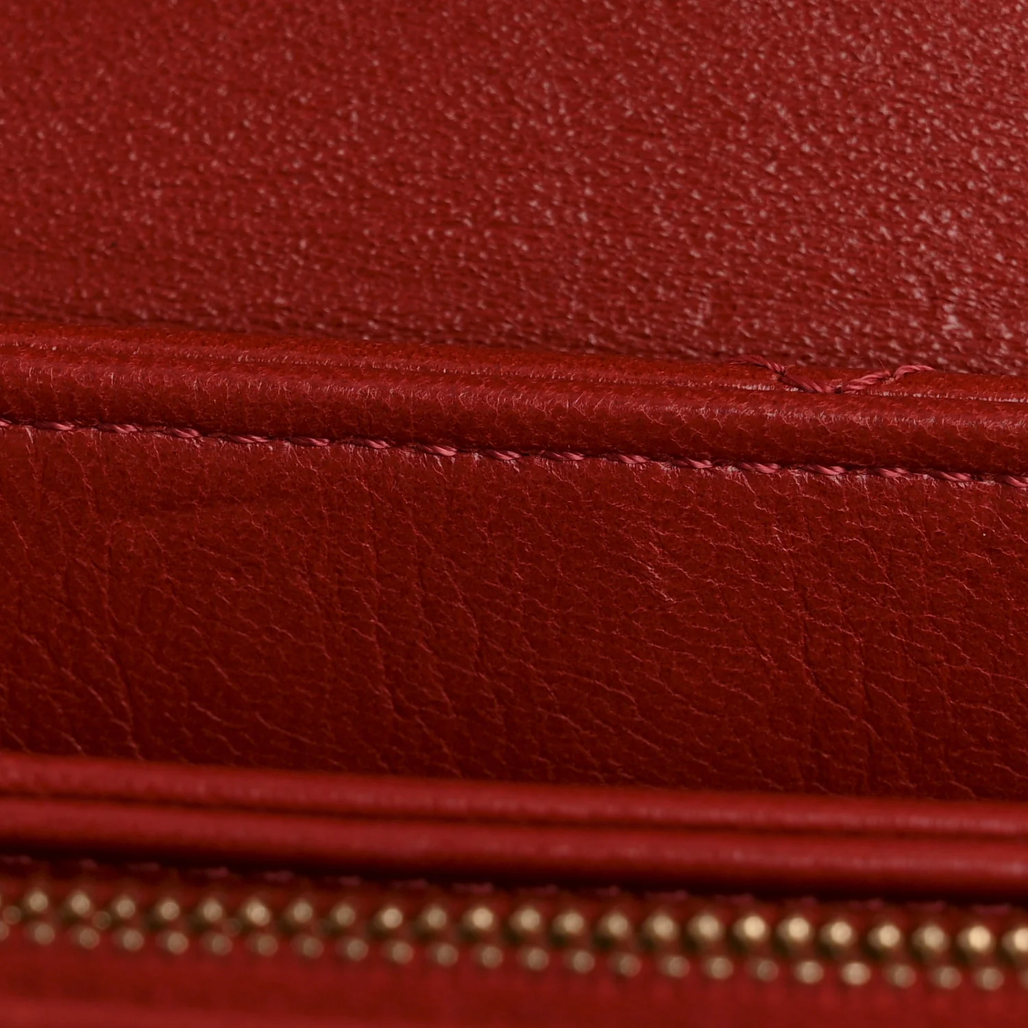 Lambskin Chevron Stitched Envelope Flap Bag Red - Image 12