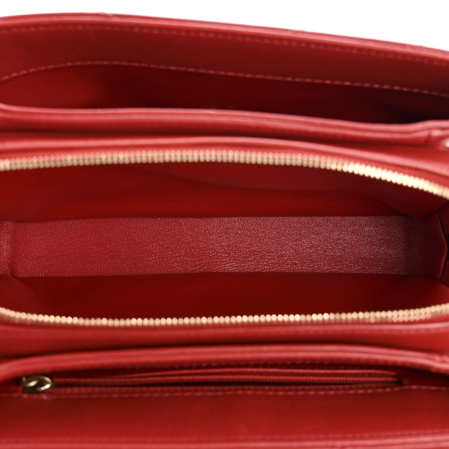Lambskin Chevron Stitched Envelope Flap Bag Red - Image 5