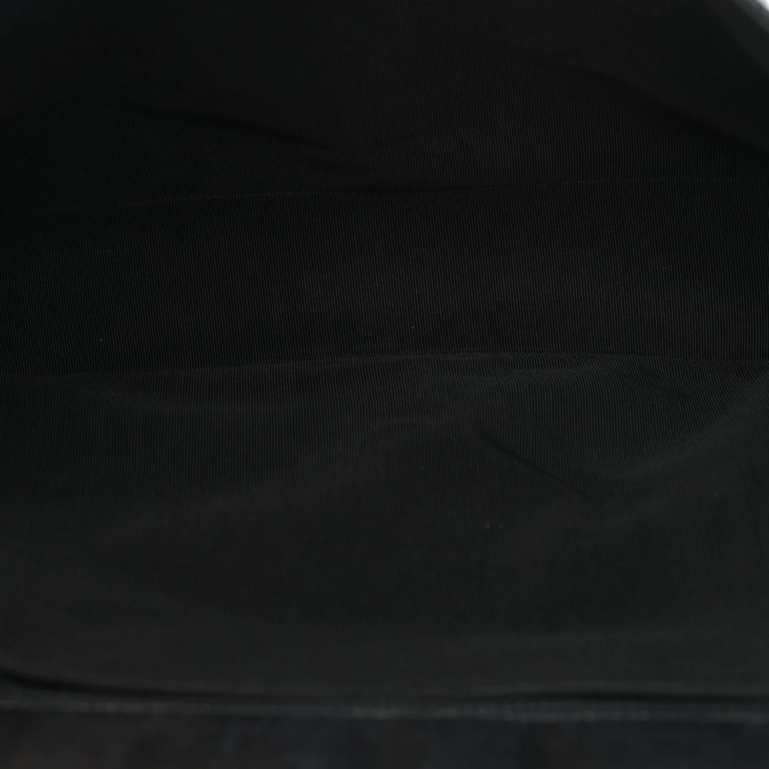 Lambskin Chocolate Bar Mademoiselle Flap Black - Image 5