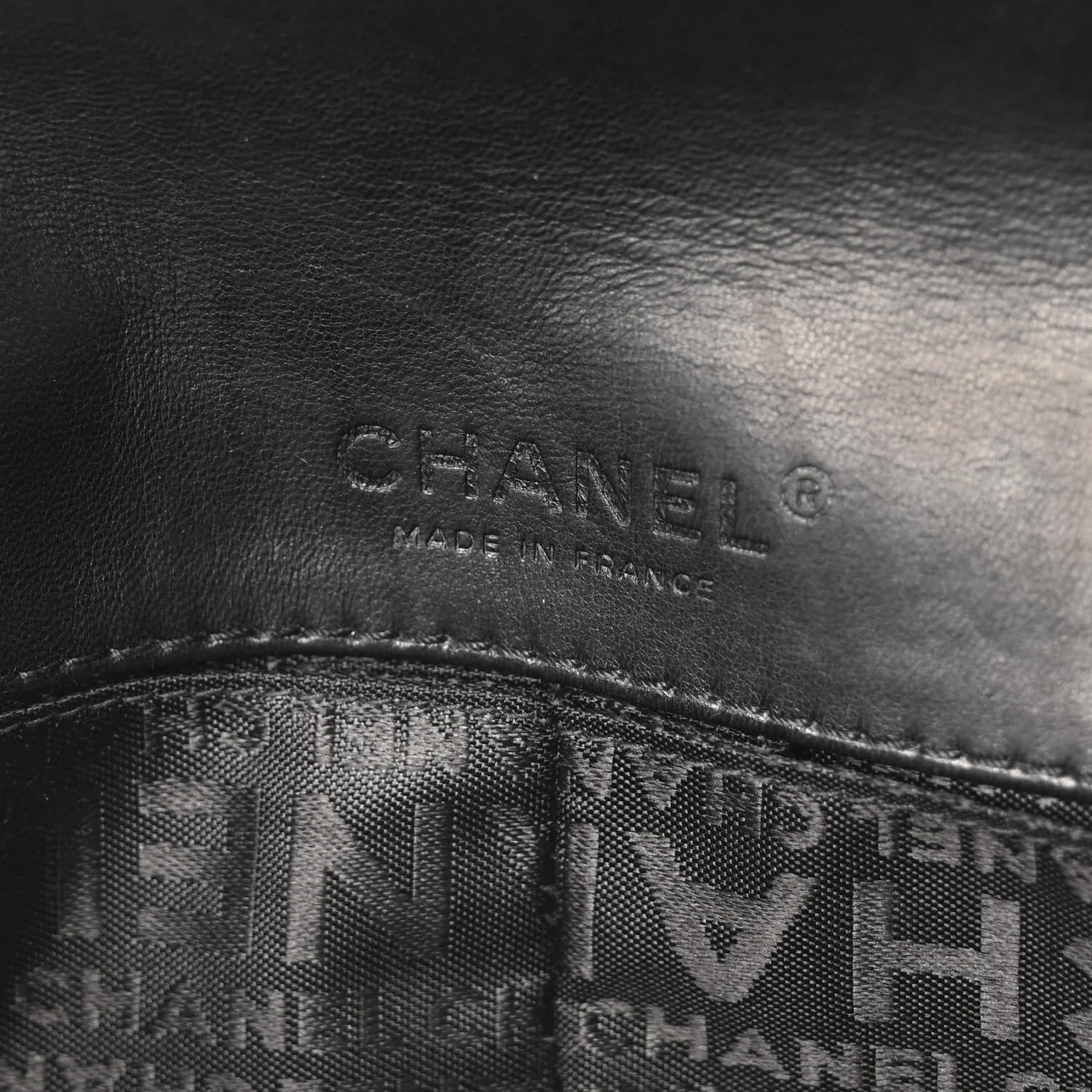 Lambskin Chocolate Bar Quilted Lambskin 3 Chain Flap Black - Image 6