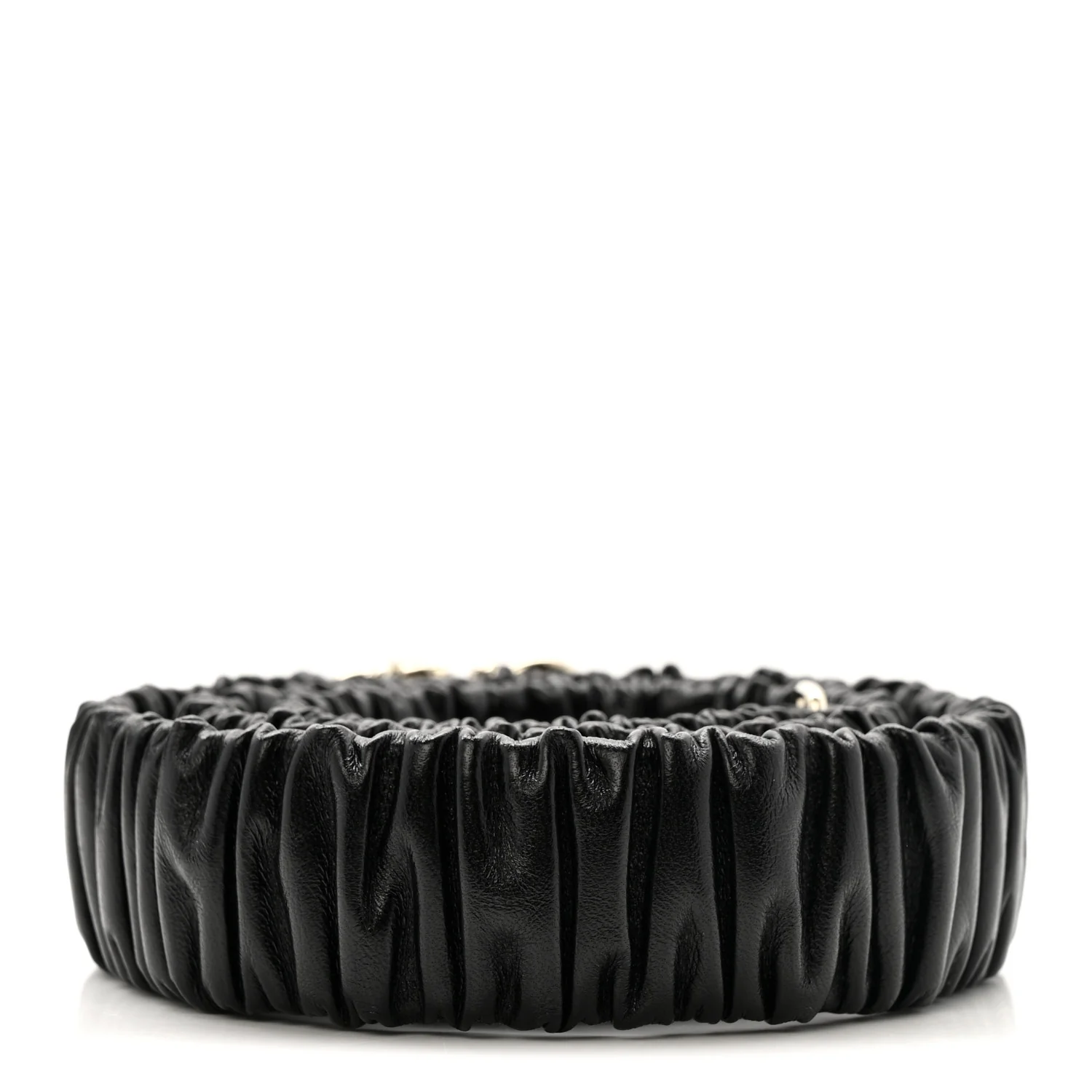Lambskin Crystal CC Belt 85 34 Black - Image 2