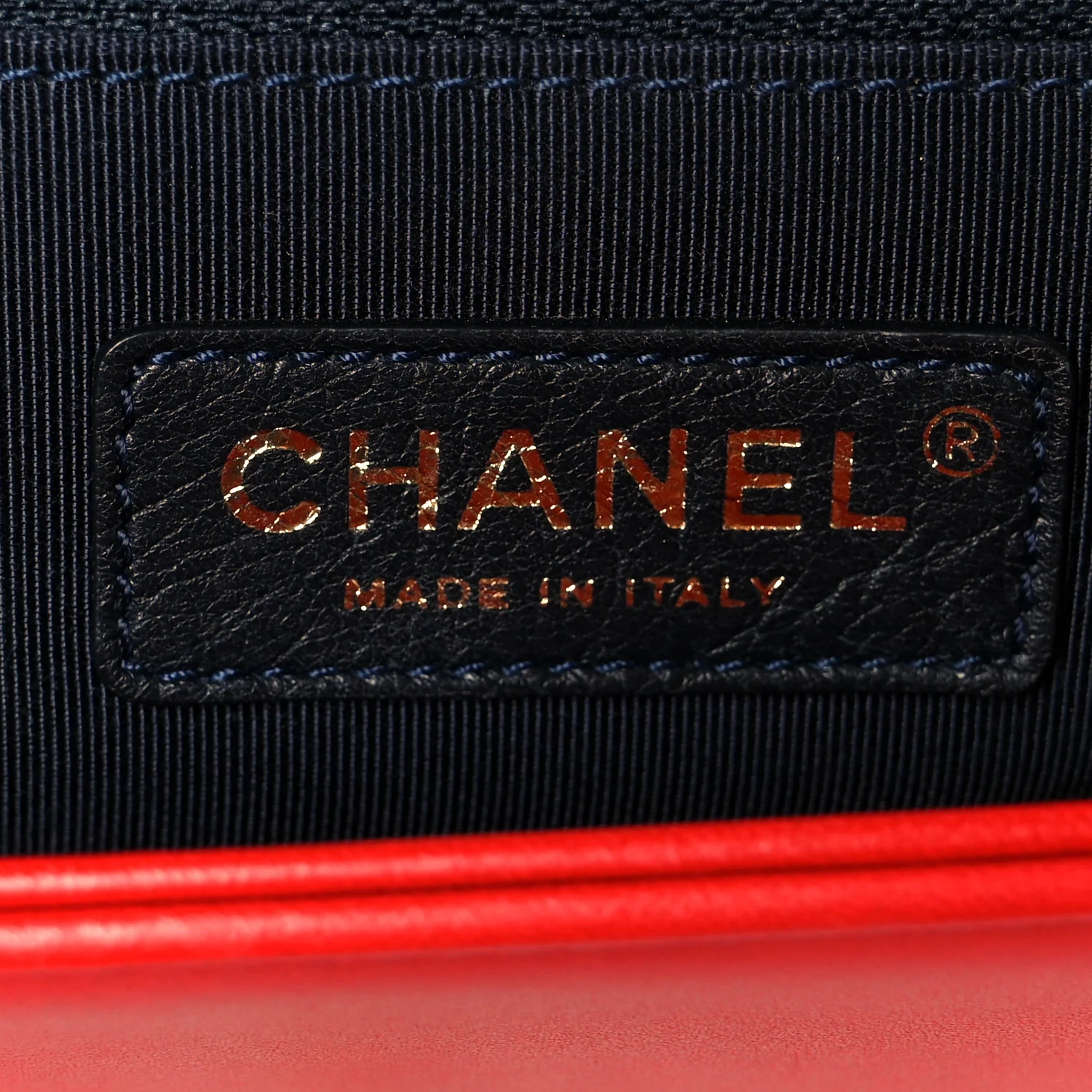 Lambskin Embossed New Medium Boy Cube Flap Red - Image 6