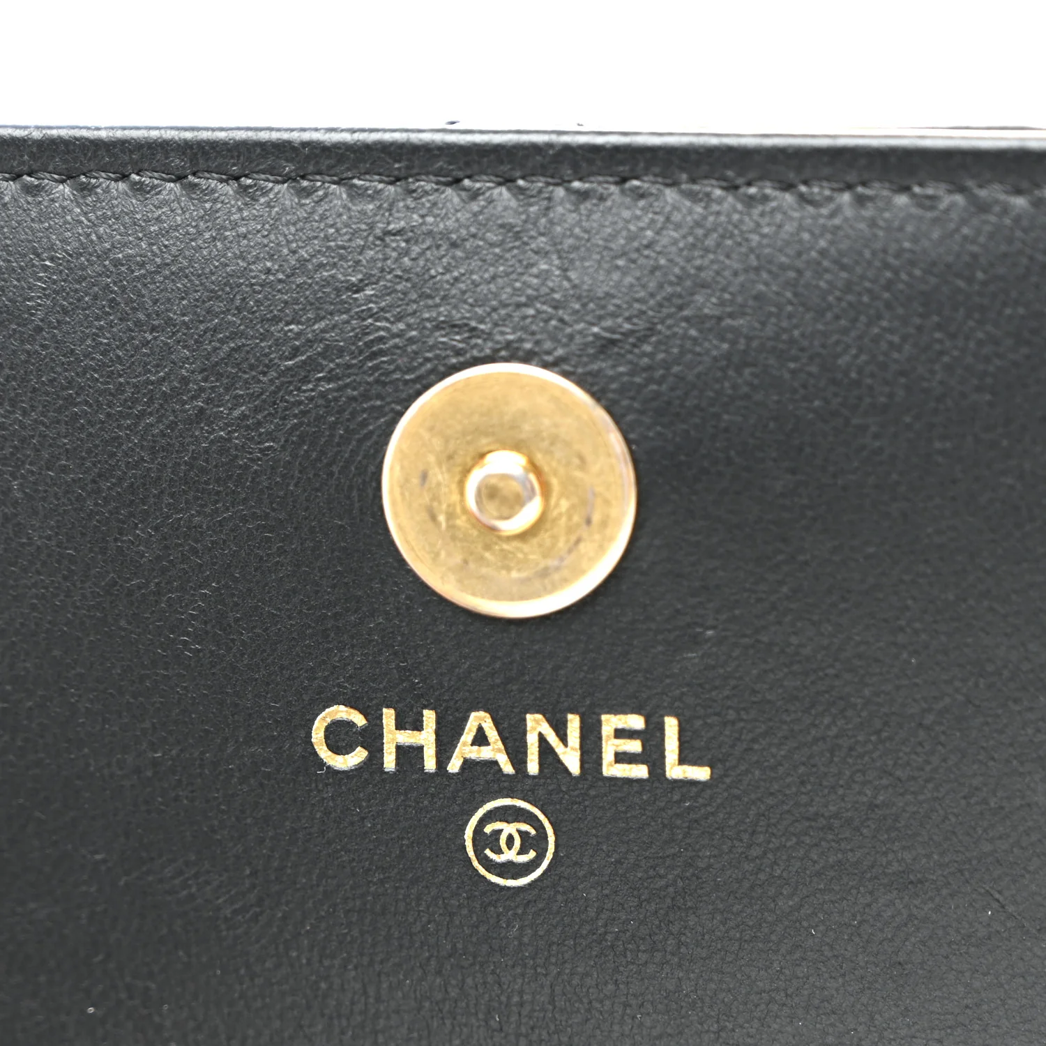 Lambskin Enamel Quilted Pending CC Flap Belt Bag Black - Image 6