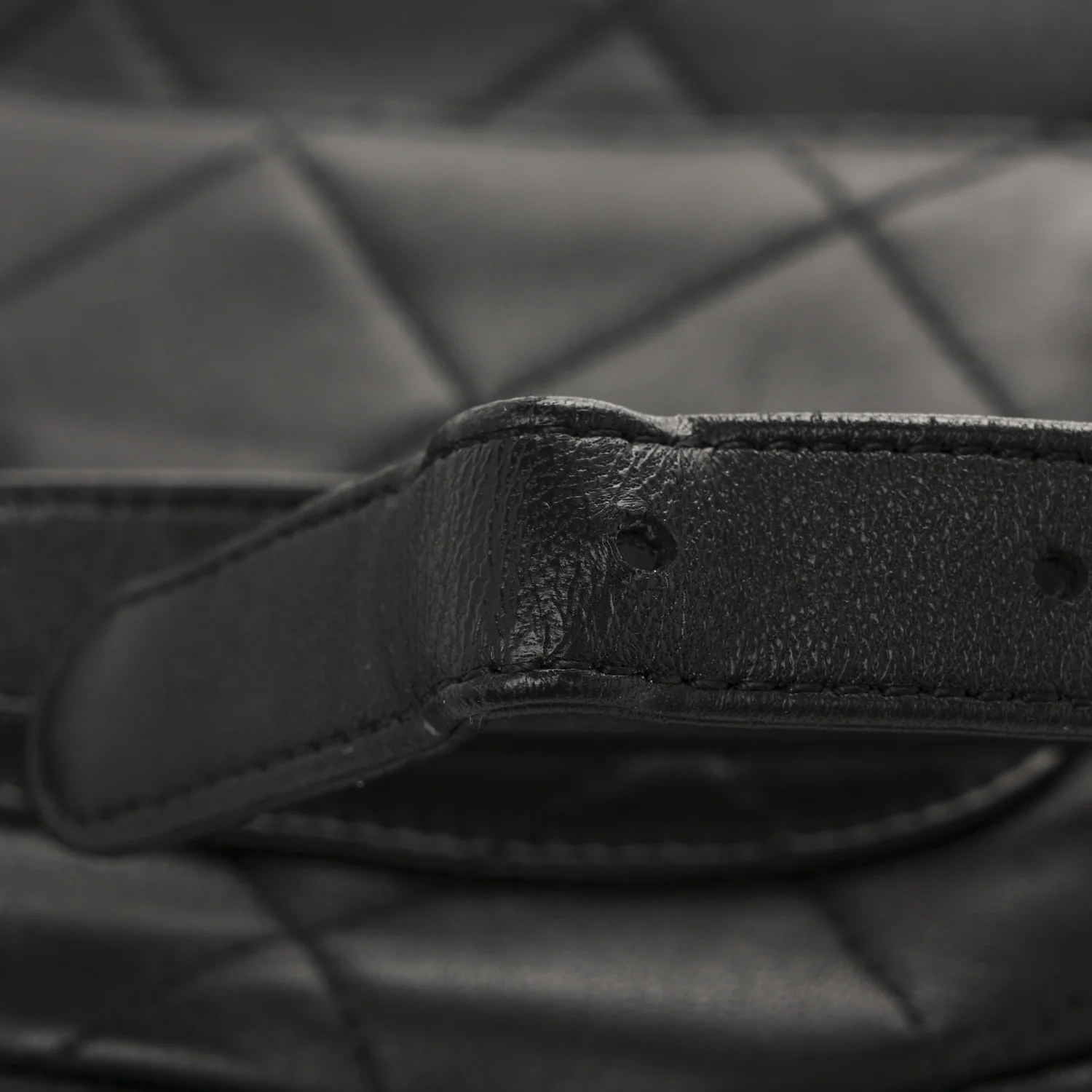 Lambskin Enamel Quilted Waist Bag Black - Image 13