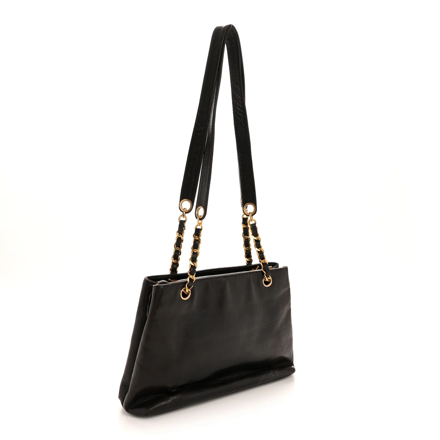 Lambskin Flap Shoulder Bag Black - Image 3