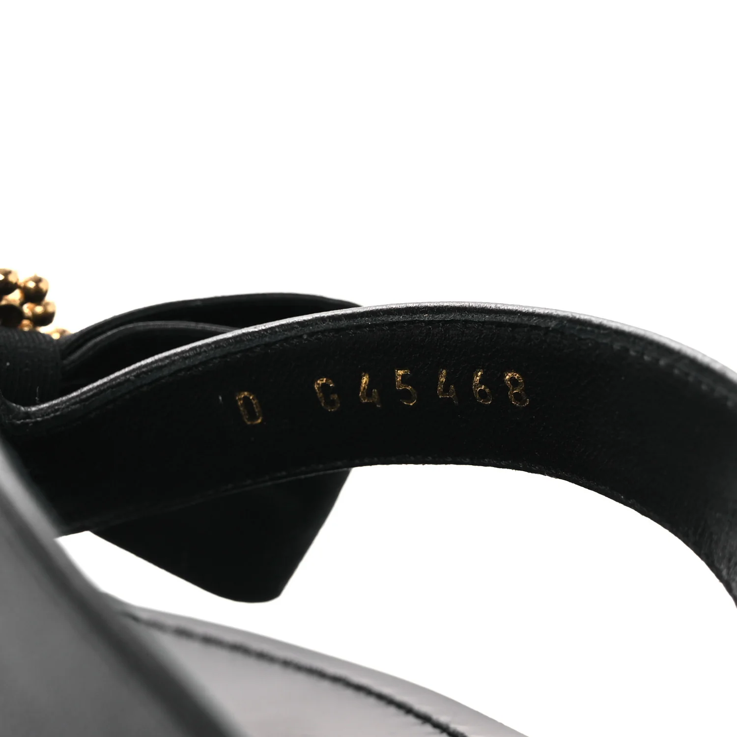 Lambskin Grosgrain Bow Pearl Thong Sandals 39 Black - Image 20
