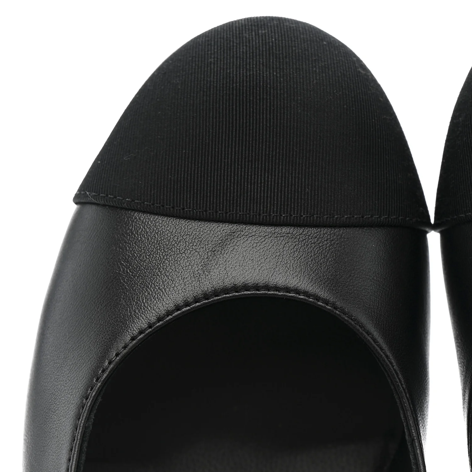 Lambskin Grosgrain Mary Jane Platform Pumps 38.5 Black - Image 10