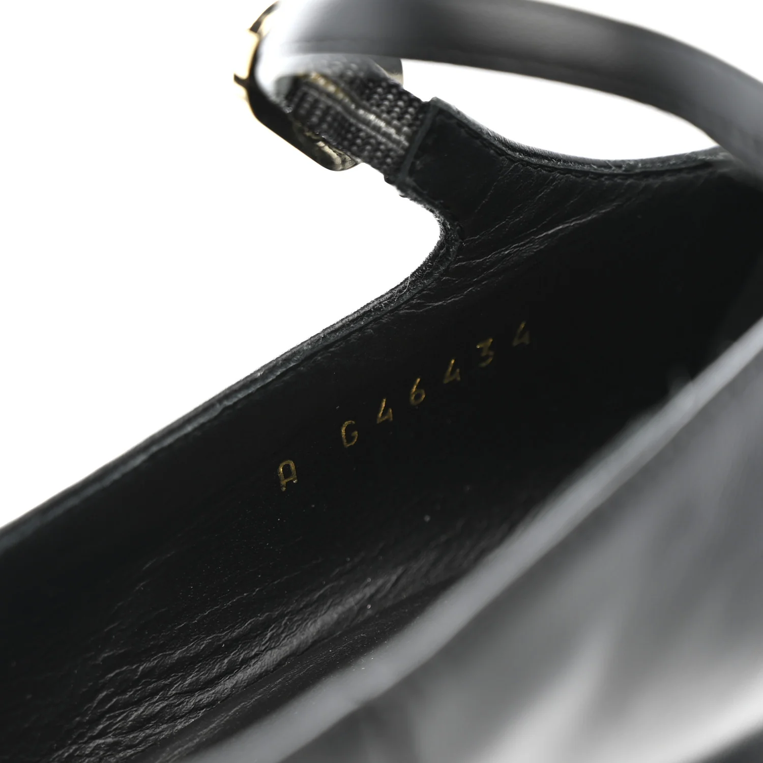 Lambskin Grosgrain Mary Jane Platform Pumps 38.5 Black - Image 9