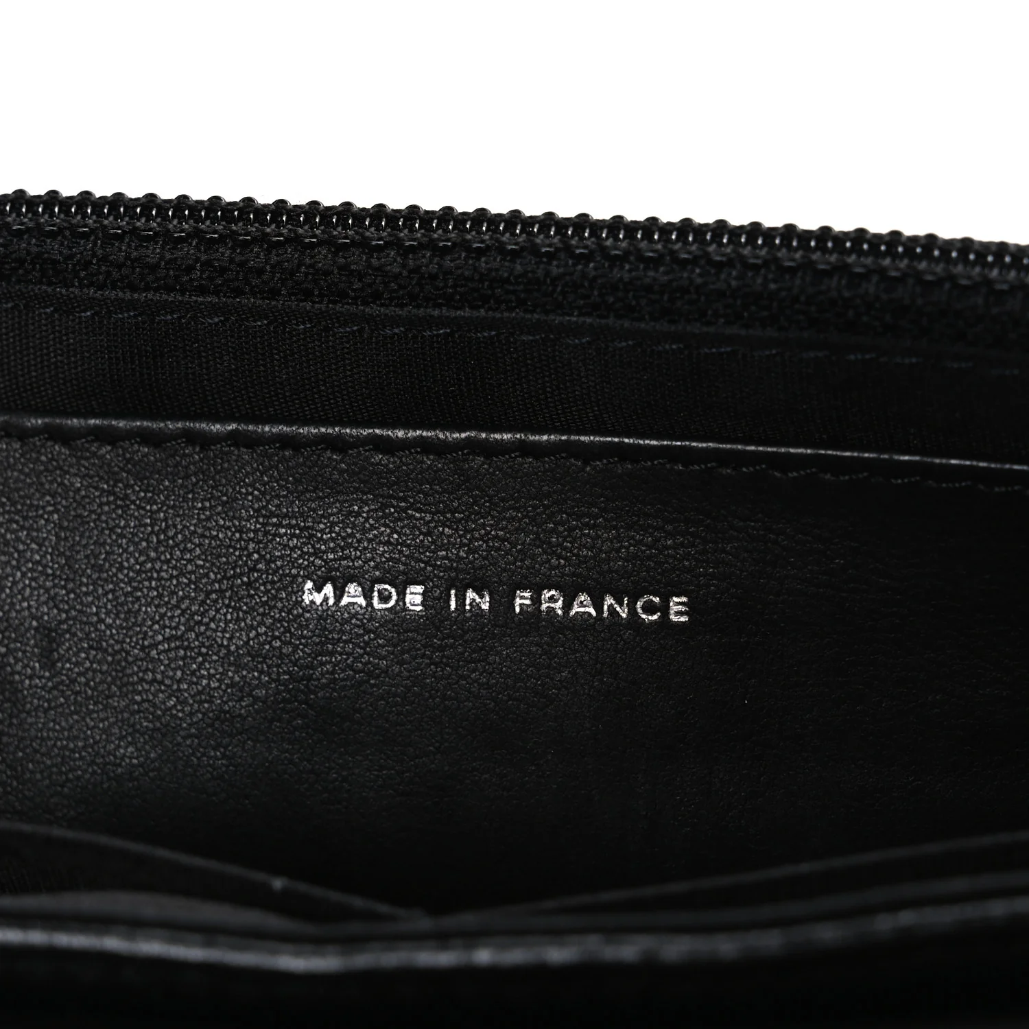 Lambskin Half Moon Wallet On Chain WOC Black - Image 7