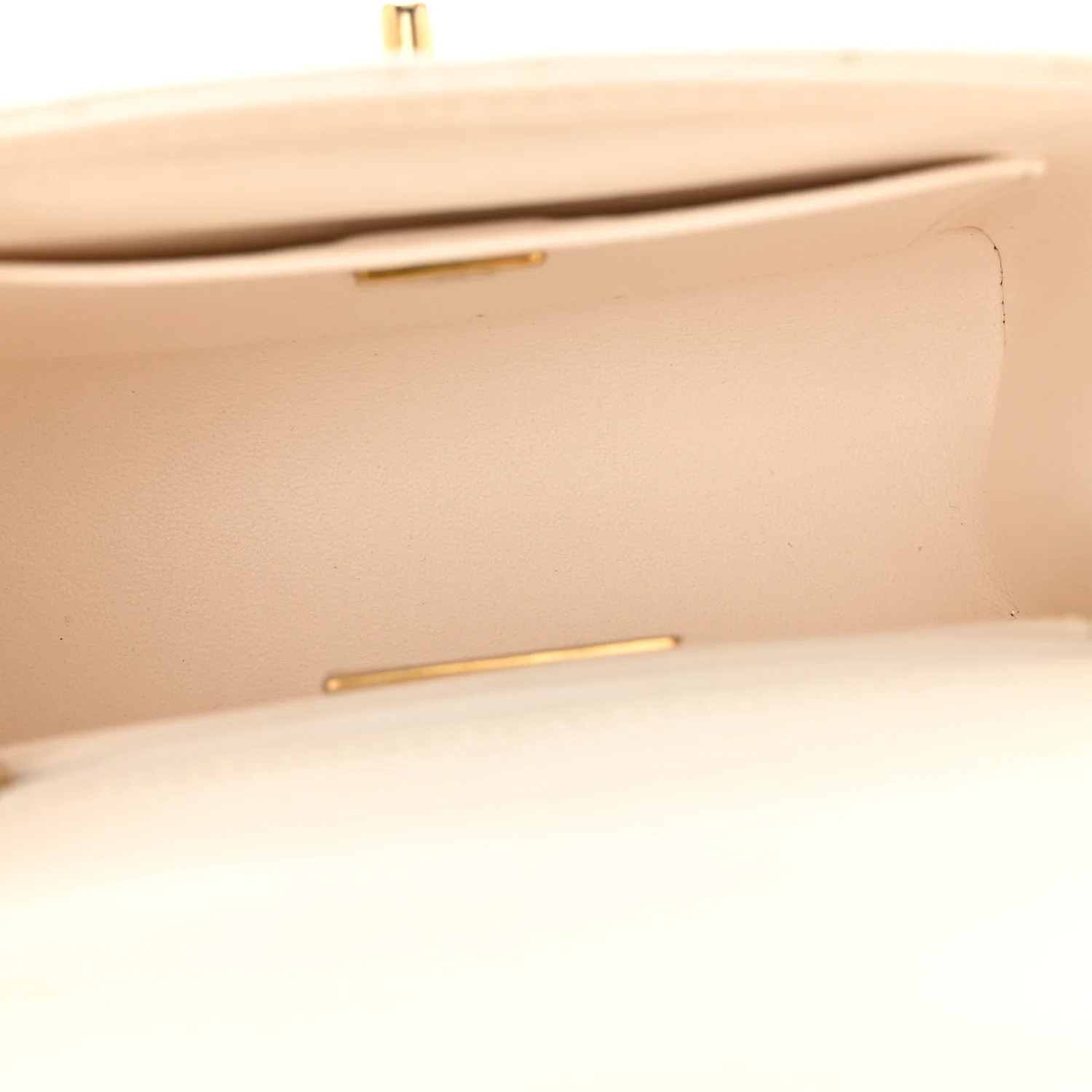 Lambskin Handle Crush Top Handle Flap Bag White - Image 5
