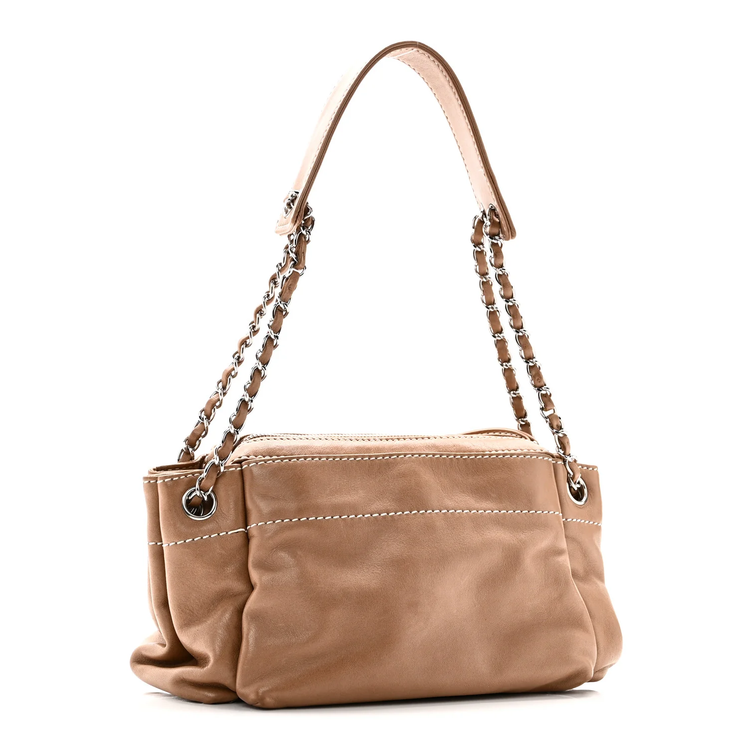 Lambskin Lax Accordion Hobo Brown - Image 3