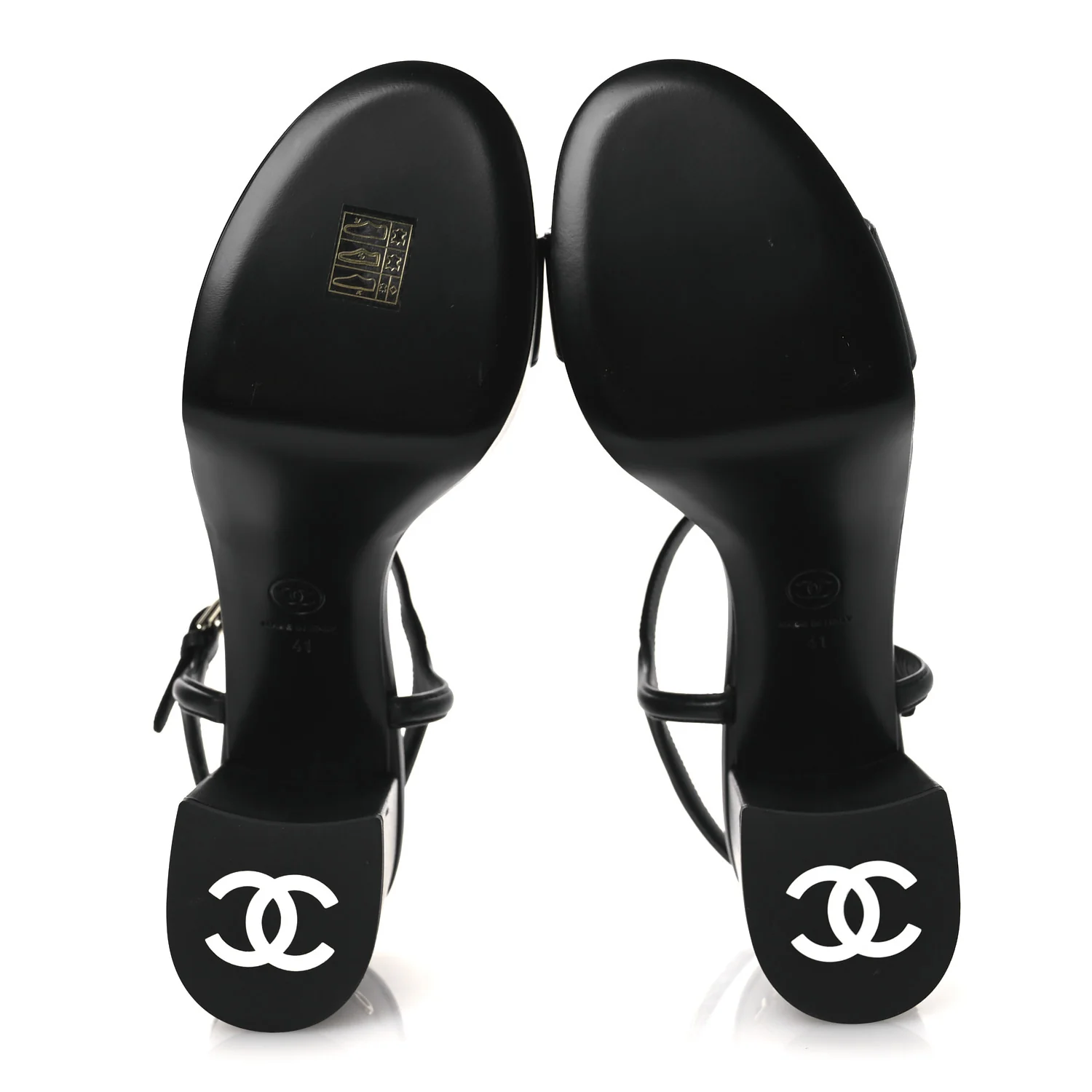 Lambskin Logo Platform Sandals 41 Black - Image 7