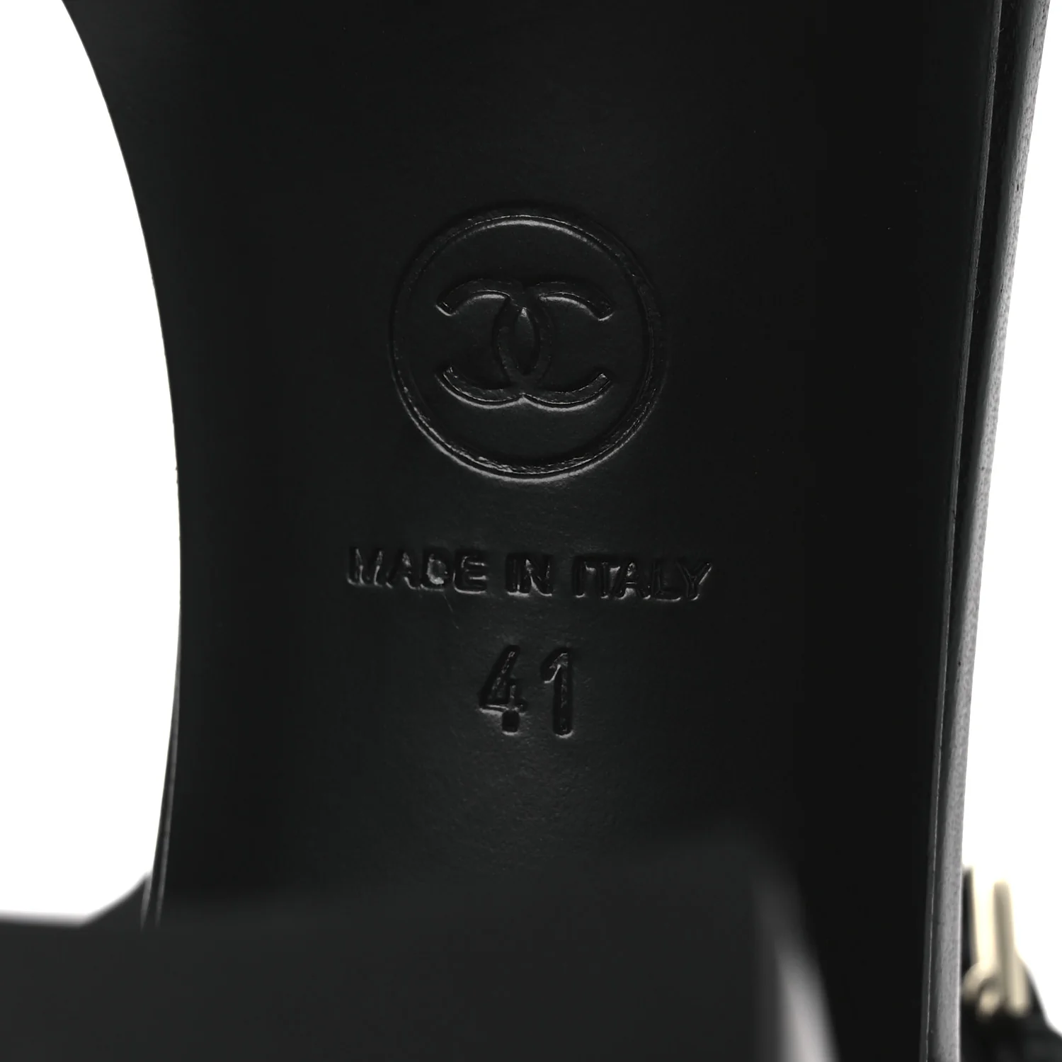 Lambskin Logo Platform Sandals 41 Black - Image 8