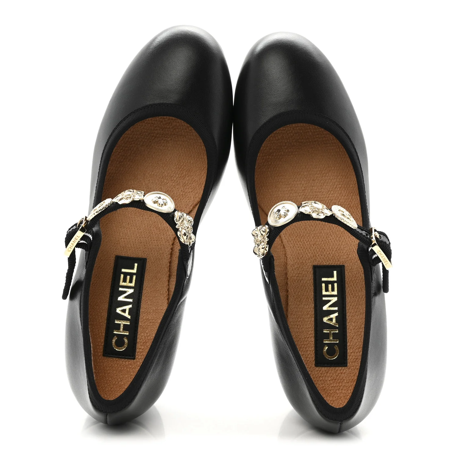 Lambskin Mary Jane Charm Pumps 39 Black - Image 2