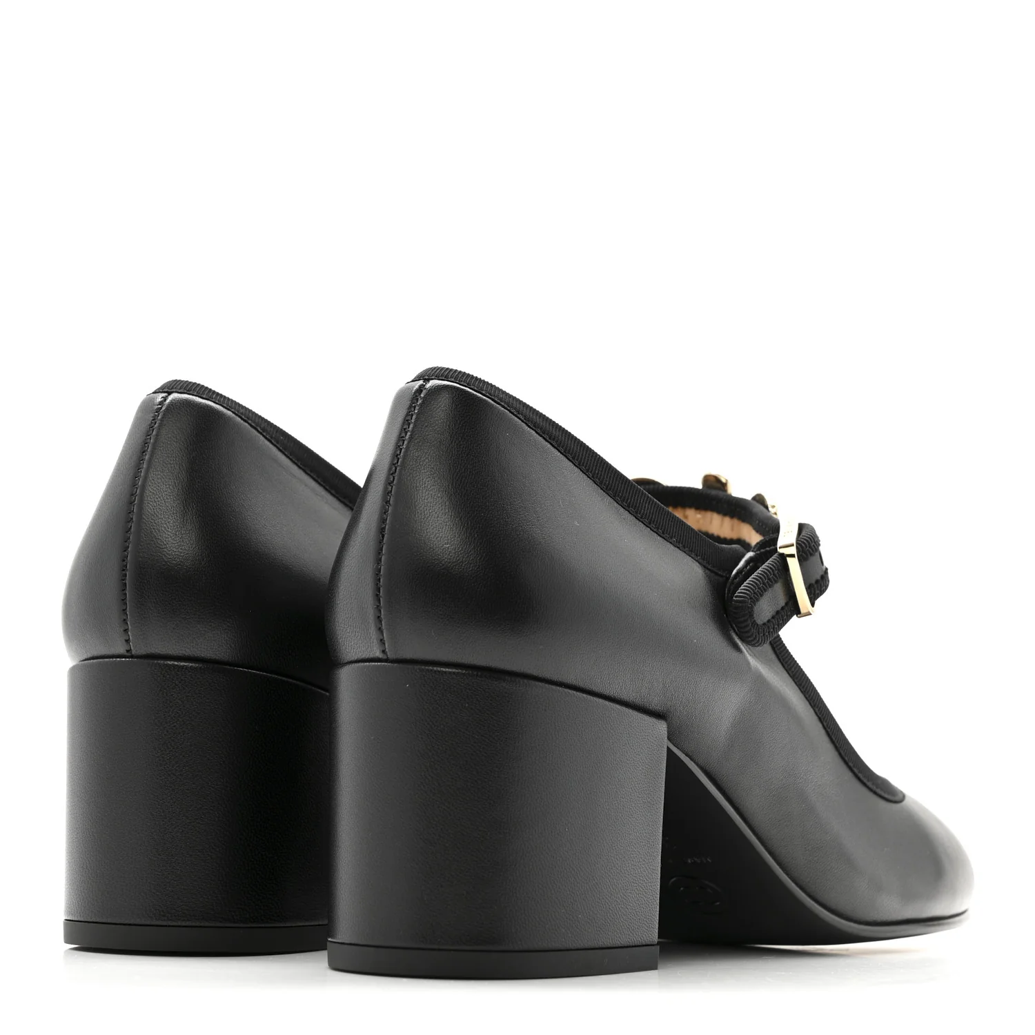 Lambskin Mary Jane Charm Pumps 39 Black - Image 5
