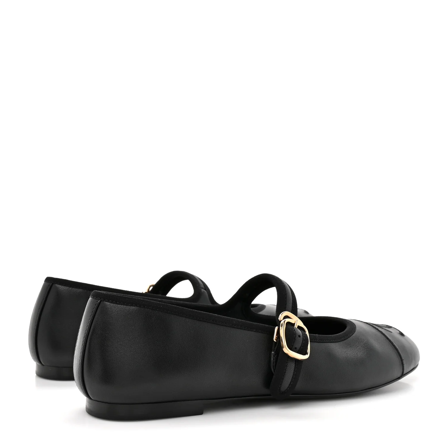 Lambskin Mary Jane Flats 38.5 Black - Image 5