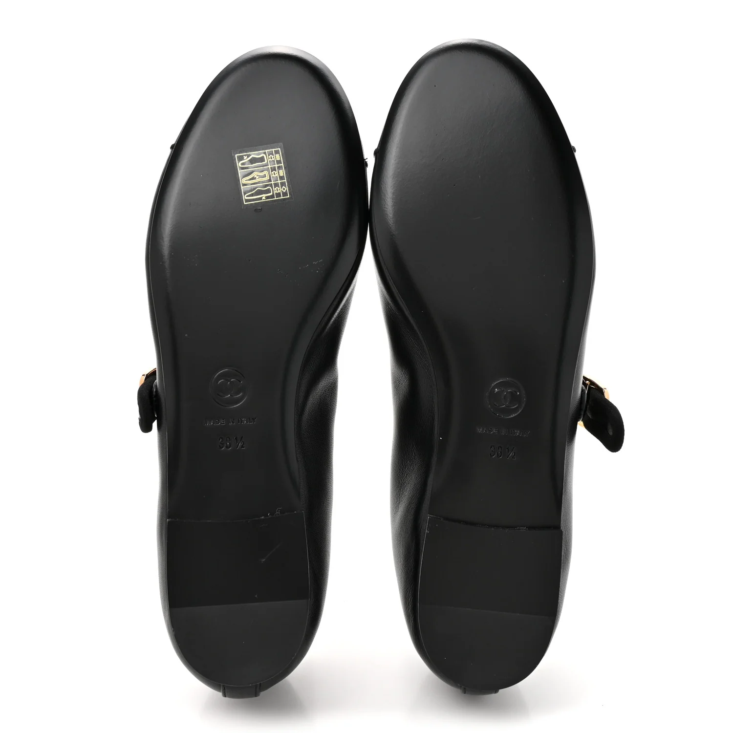 Lambskin Mary Jane Flats 38.5 Black - Image 6