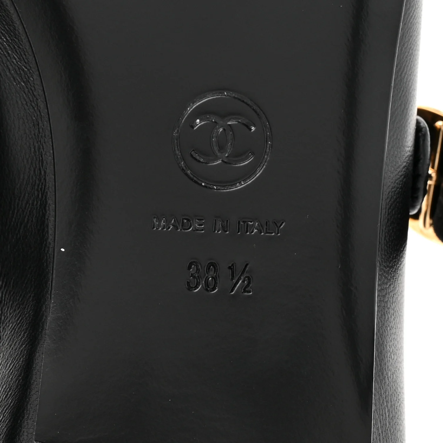 Lambskin Mary Jane Flats 38.5 Black - Image 7